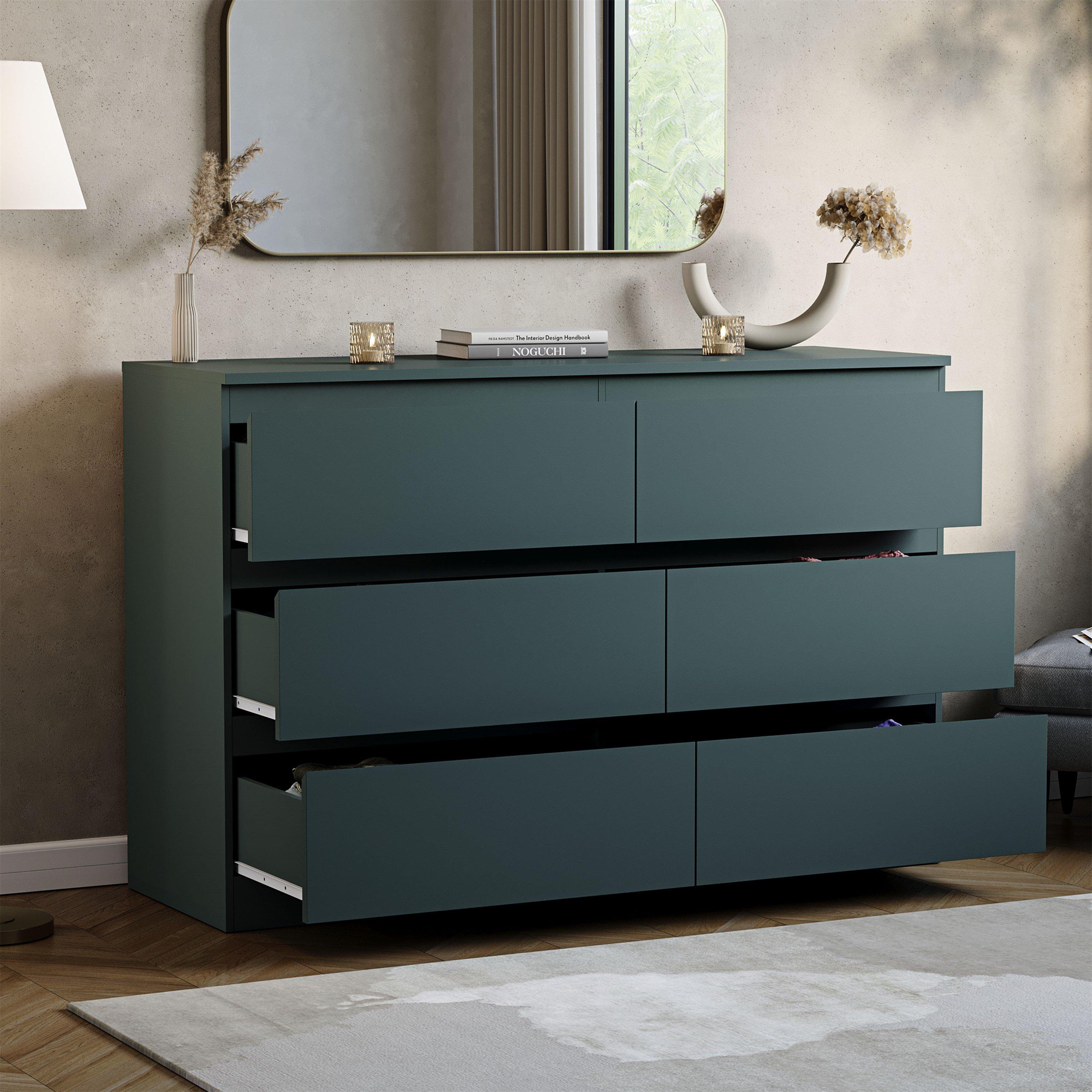 Jasper Green - Lassic - Vida Designs Denver 6 Drawer Chest - 5