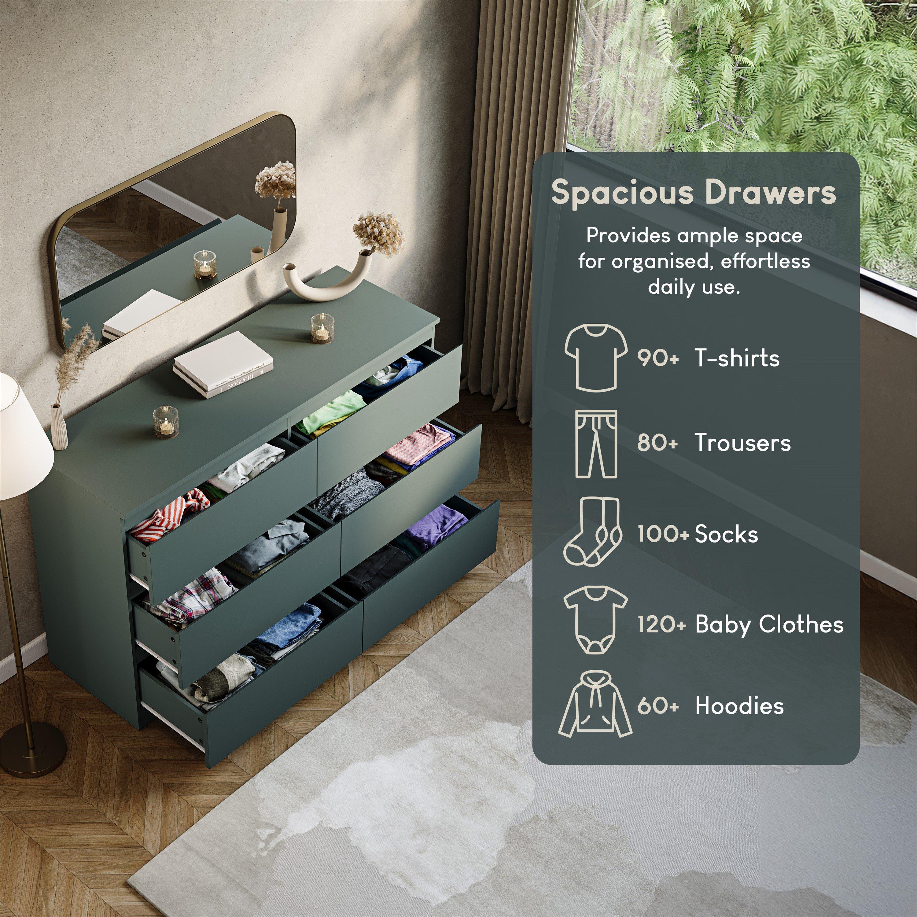 Jasper Green - Lassic - Vida Designs Denver 6 Drawer Chest - 6