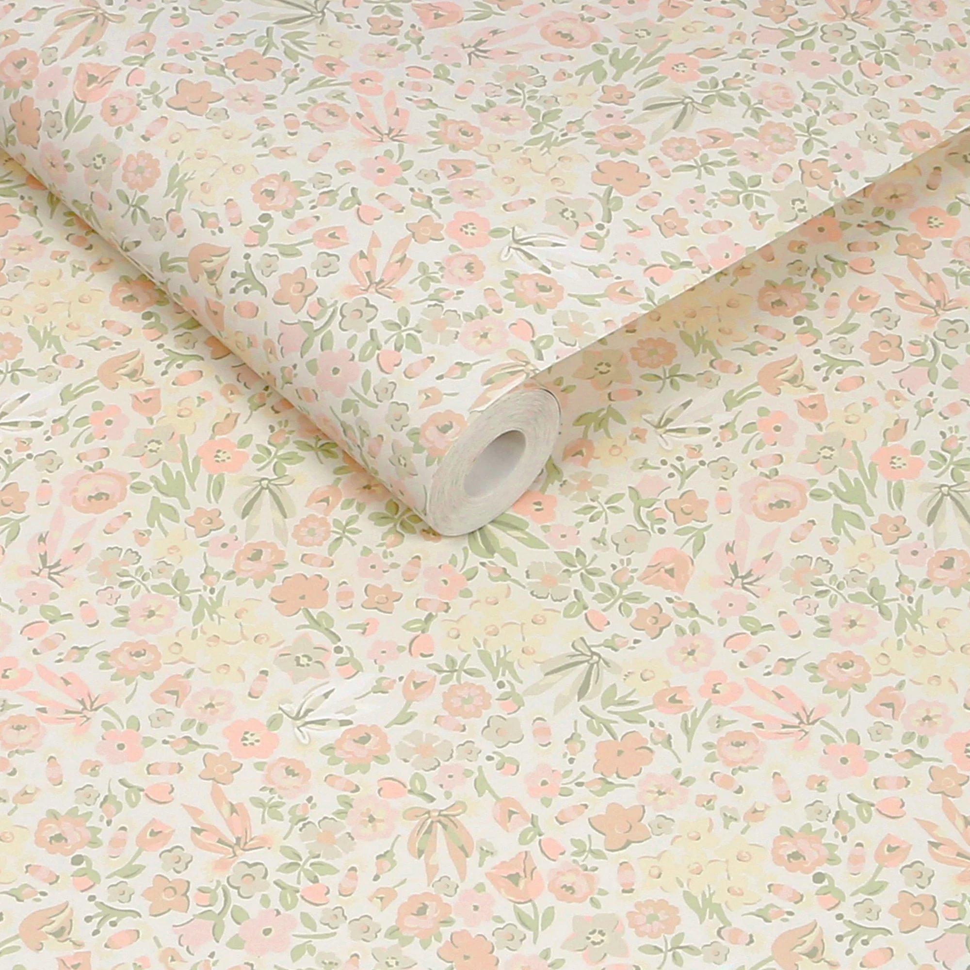 Rose Pink - Cath Kidston - Harmony Ditsy Rose Pink Wallpaper - 3
