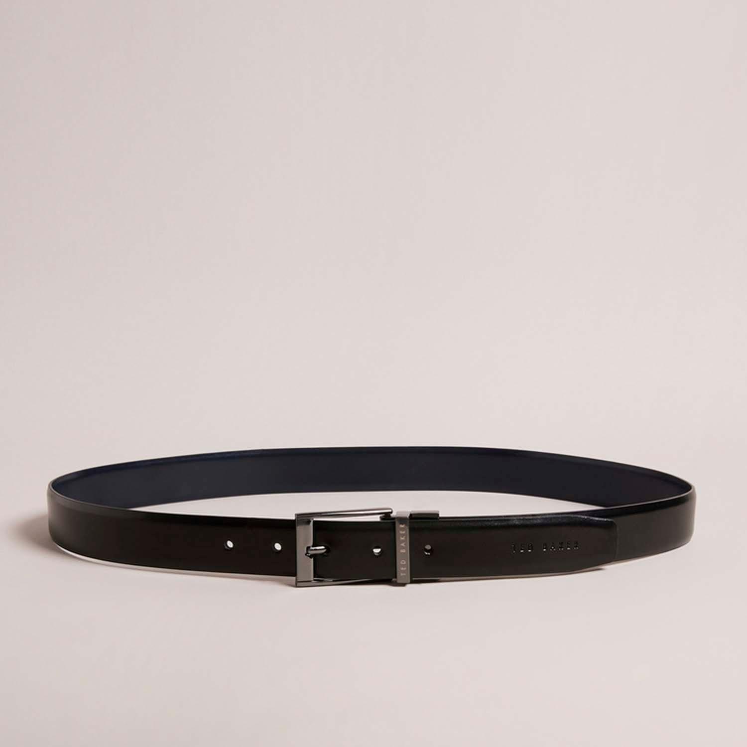 Black - Ted Baker - Crafts Reversible Leather Belt - 1