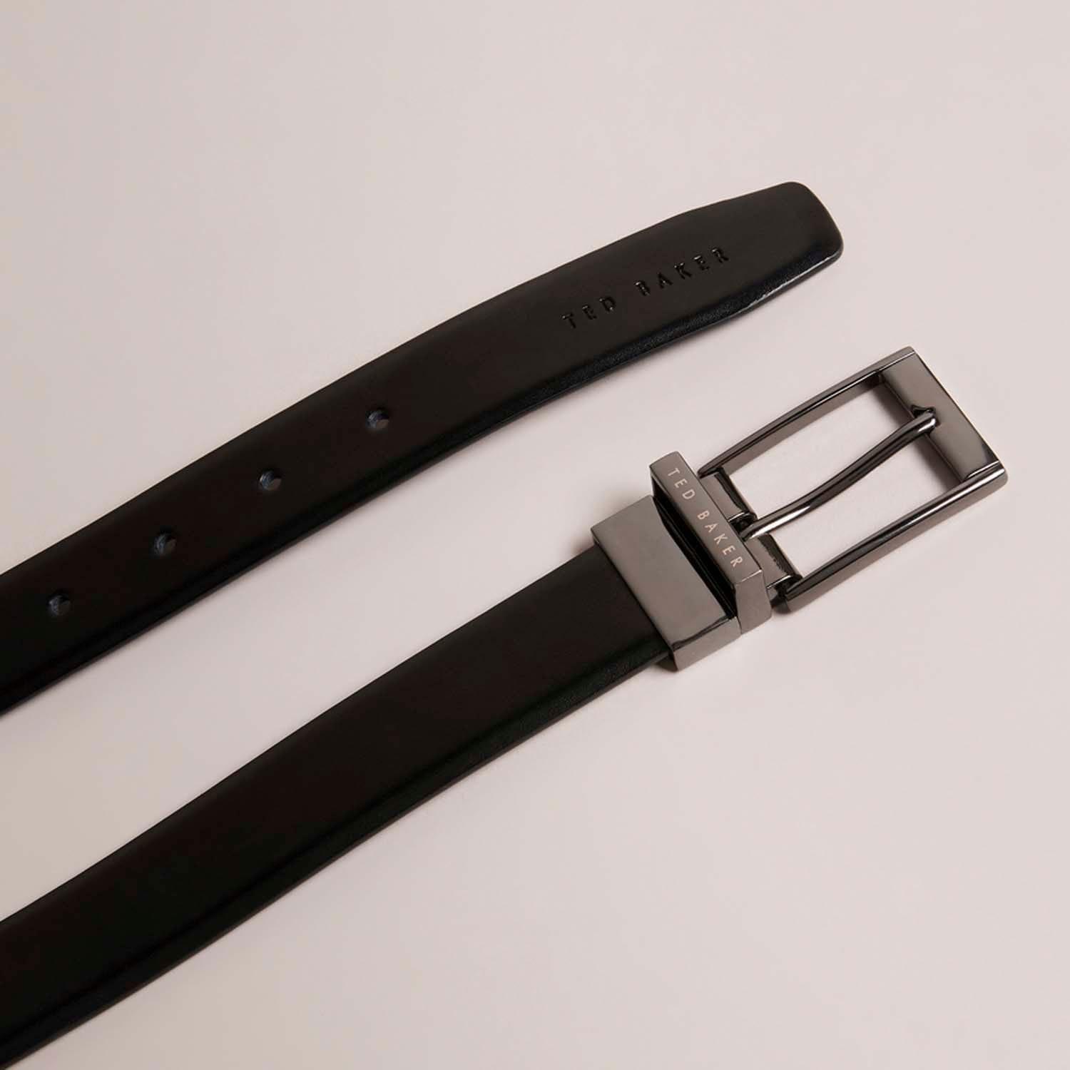 Black - Ted Baker - Crafts Reversible Leather Belt - 2