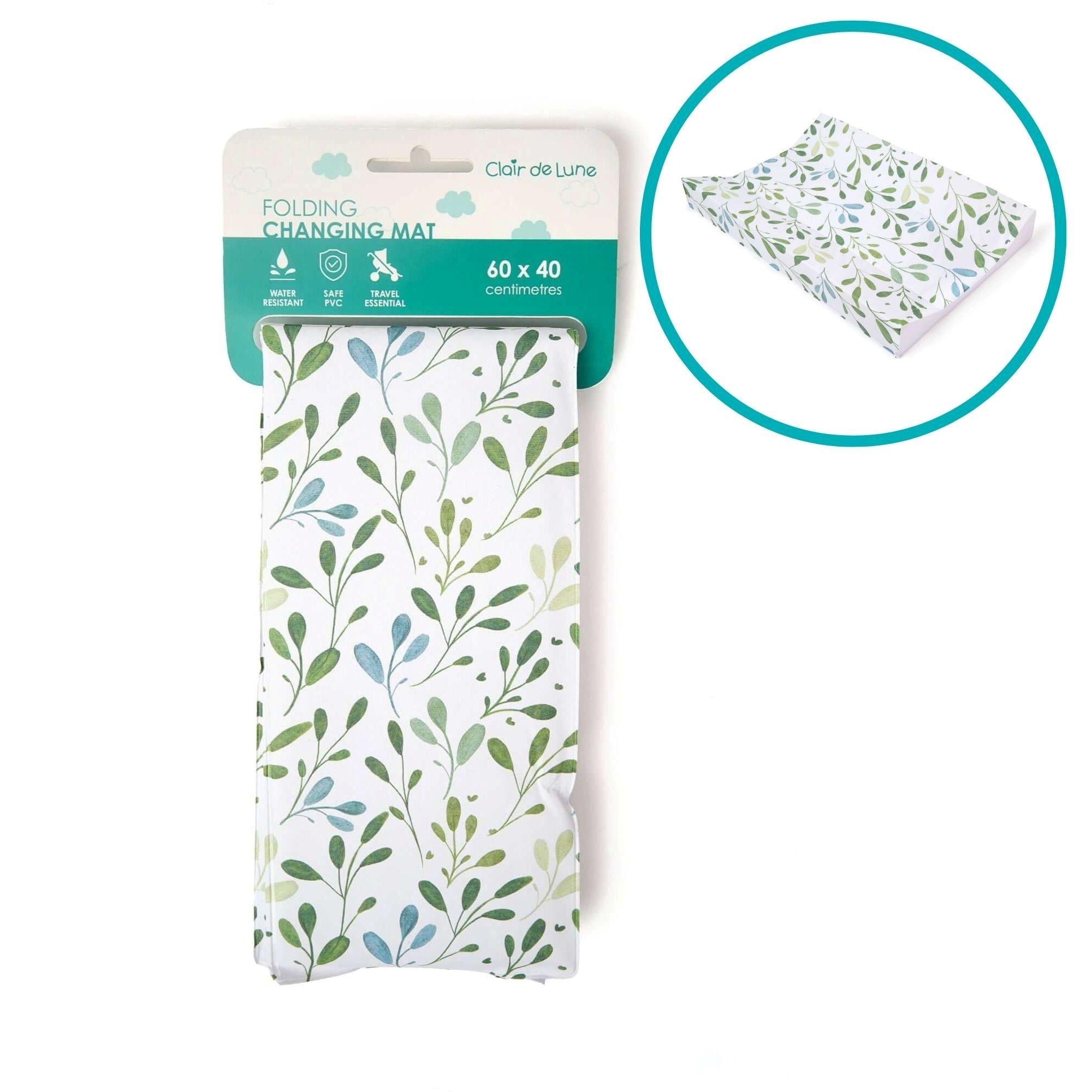 Green - Clair De Lune - Olive Wedge and Travel Changing Mat Bundle - 1