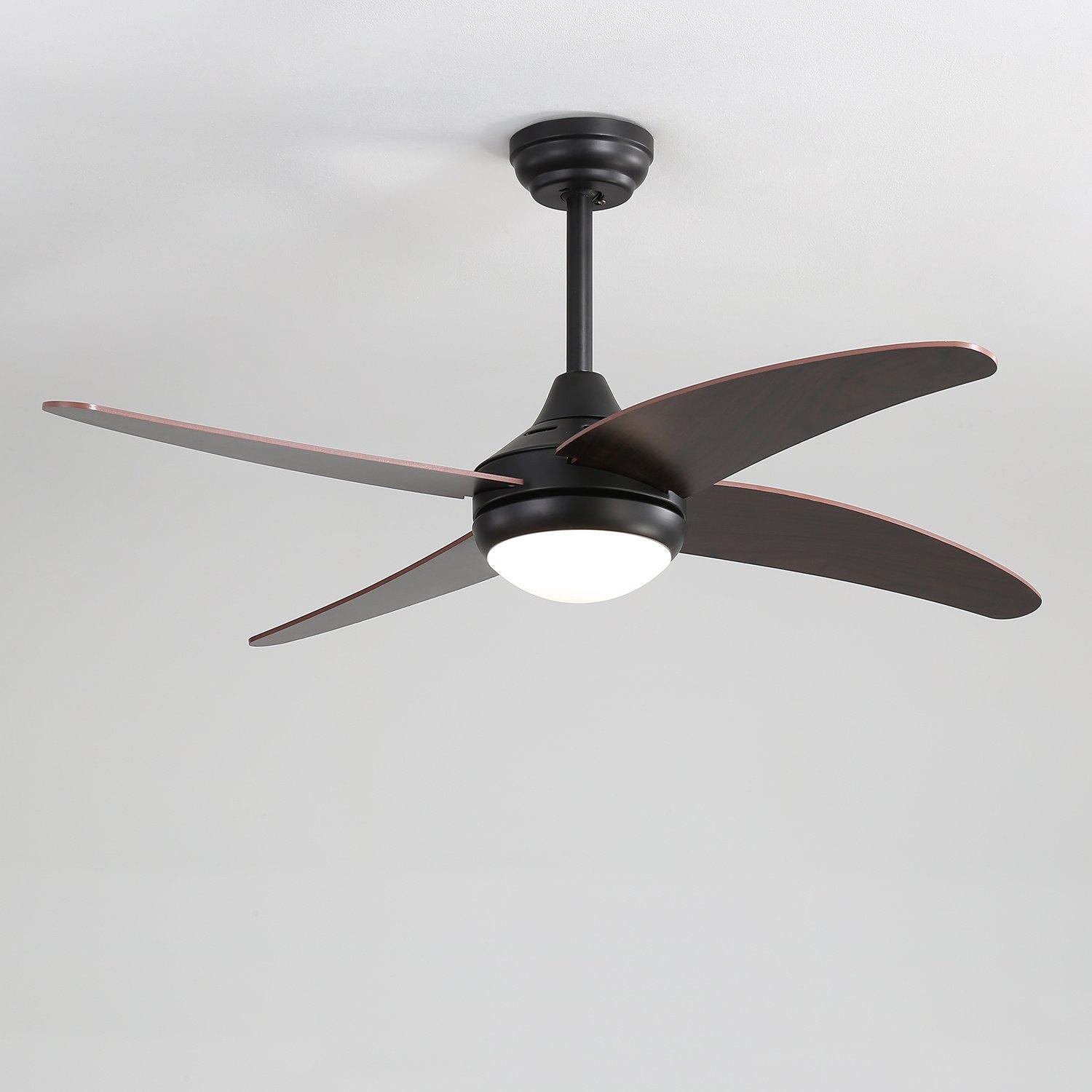 Black - Kabinet UK - Ceiling Fan with Lights 4-Blade Remote Control - 1