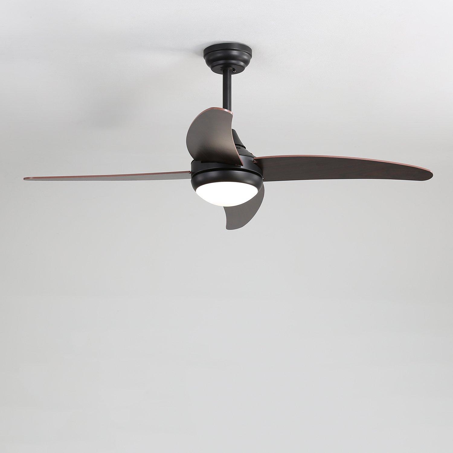 Black - Kabinet UK - Ceiling Fan with Lights 4-Blade Remote Control - 2