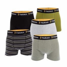 Farah Ronson 5 Pack Boxer Shorts