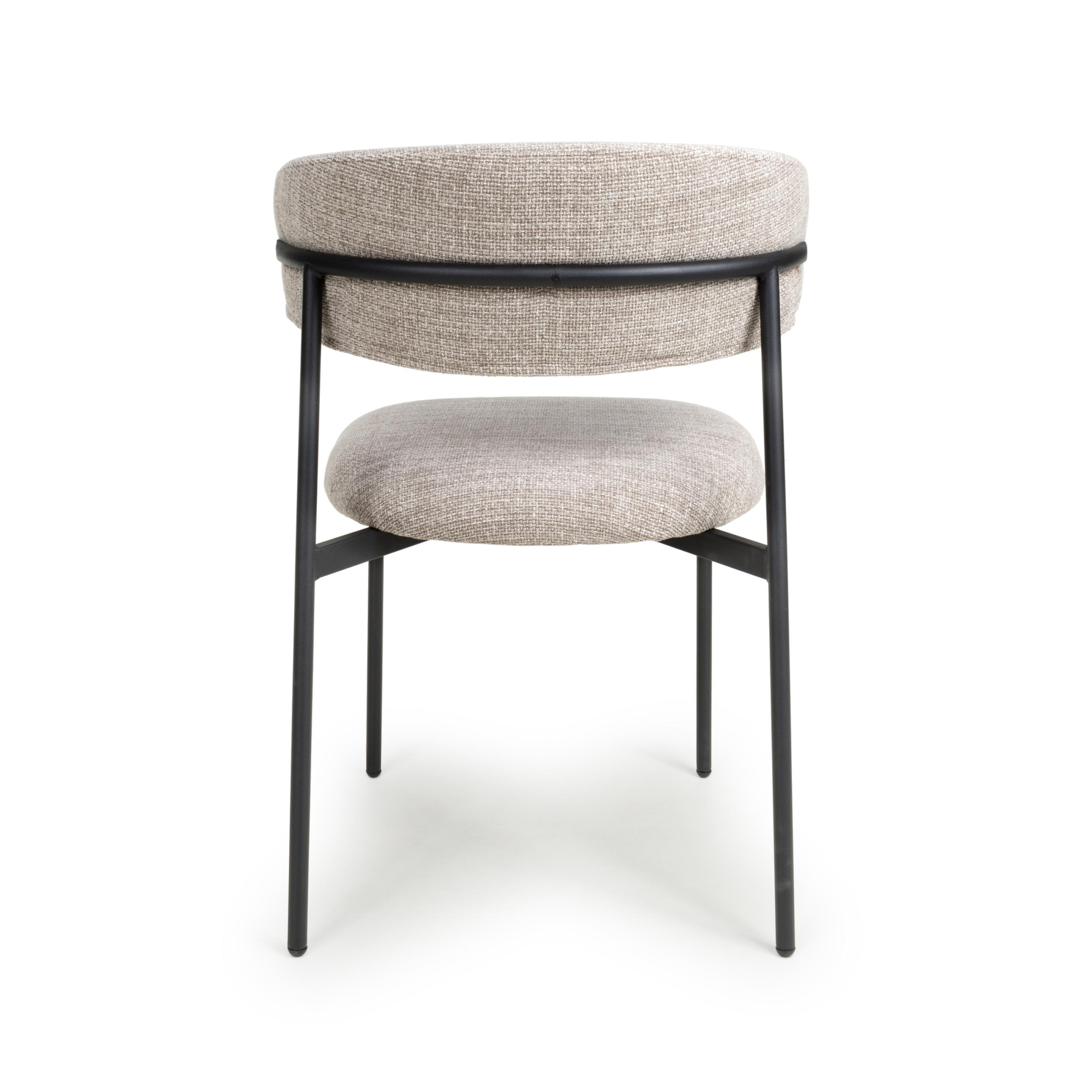 Tweed Oatmeal - Shankar - Set of 2 Elmsley Dining Chairs - 2