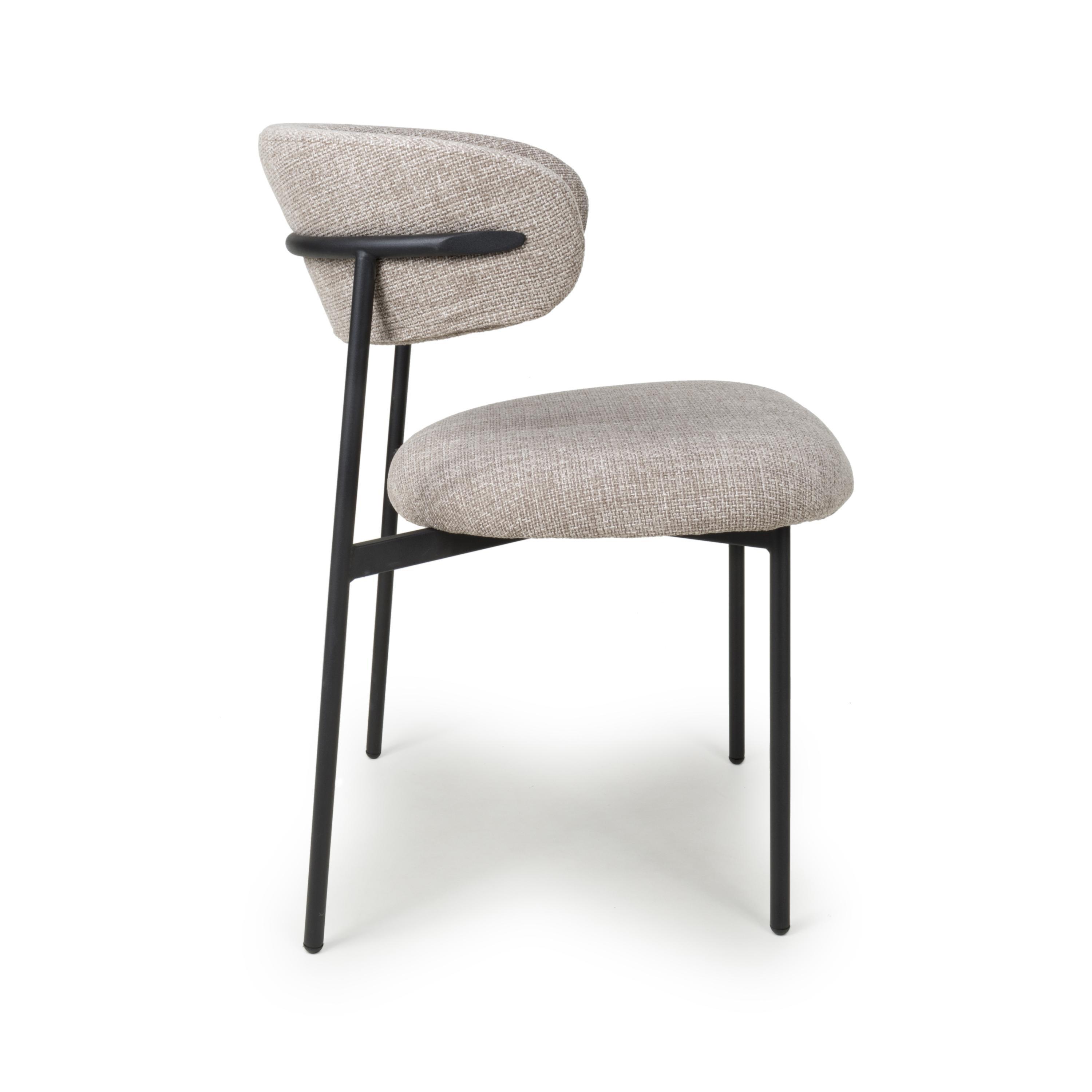 Tweed Oatmeal - Shankar - Set of 2 Elmsley Dining Chairs - 3