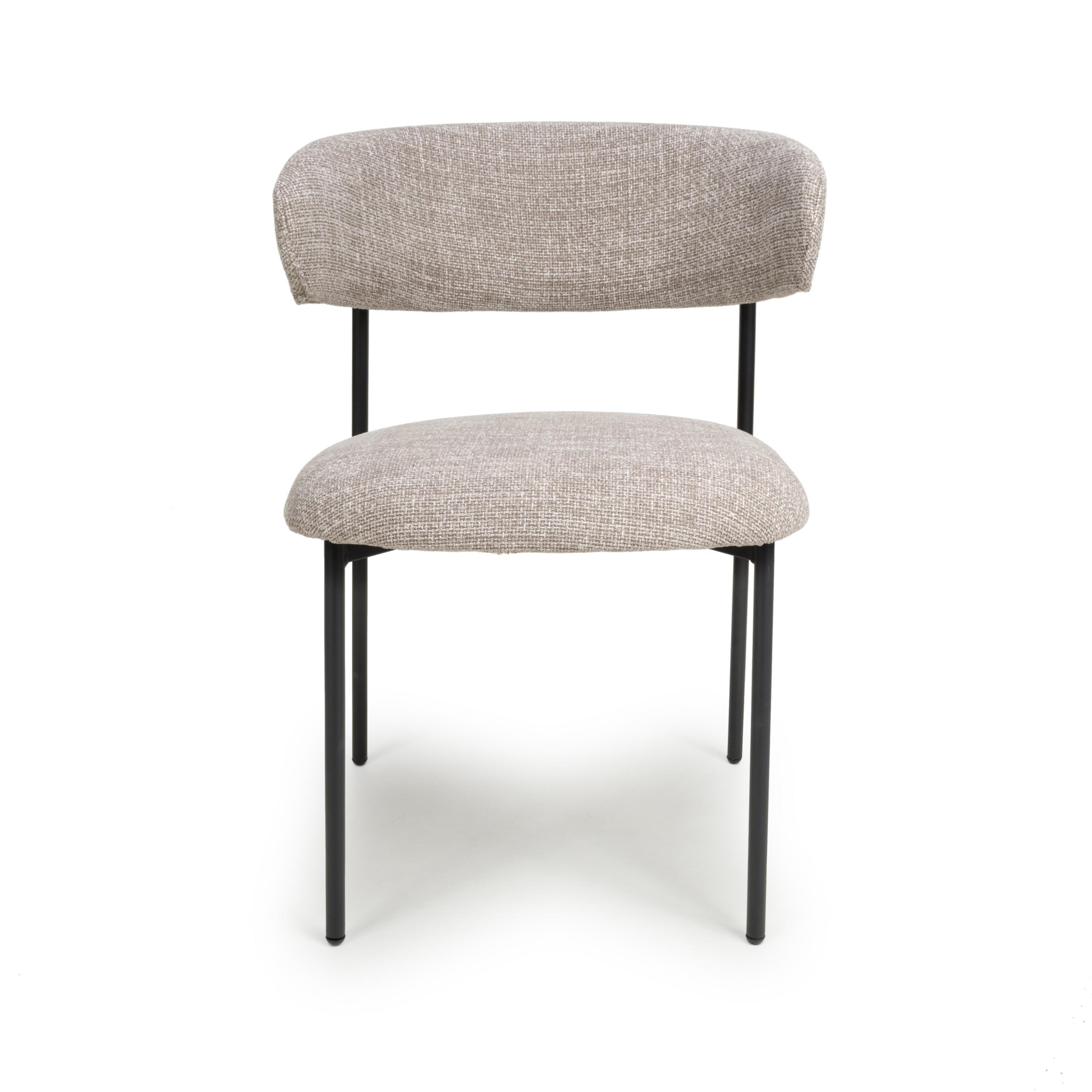 Tweed Oatmeal - Shankar - Set of 2 Elmsley Dining Chairs - 4