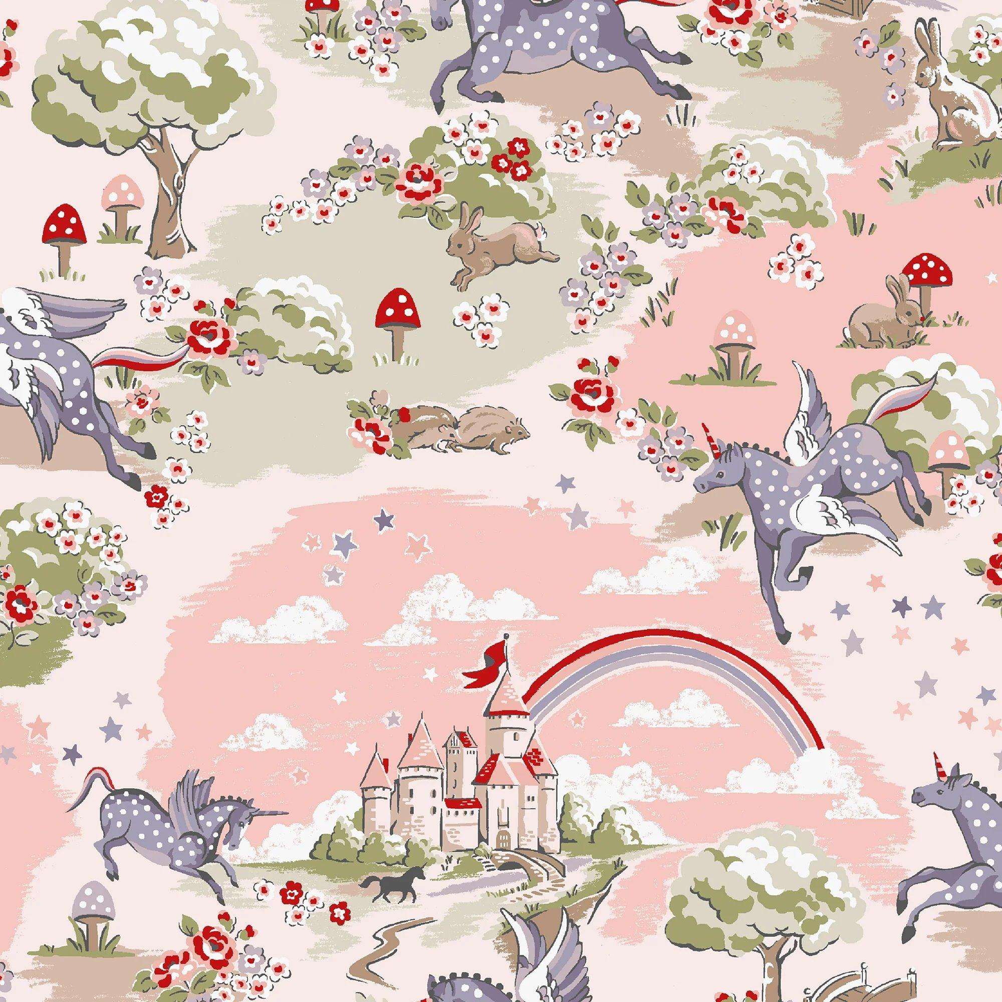 Pink - Cath Kidston - Unicorn Pink Wallpaper - 1