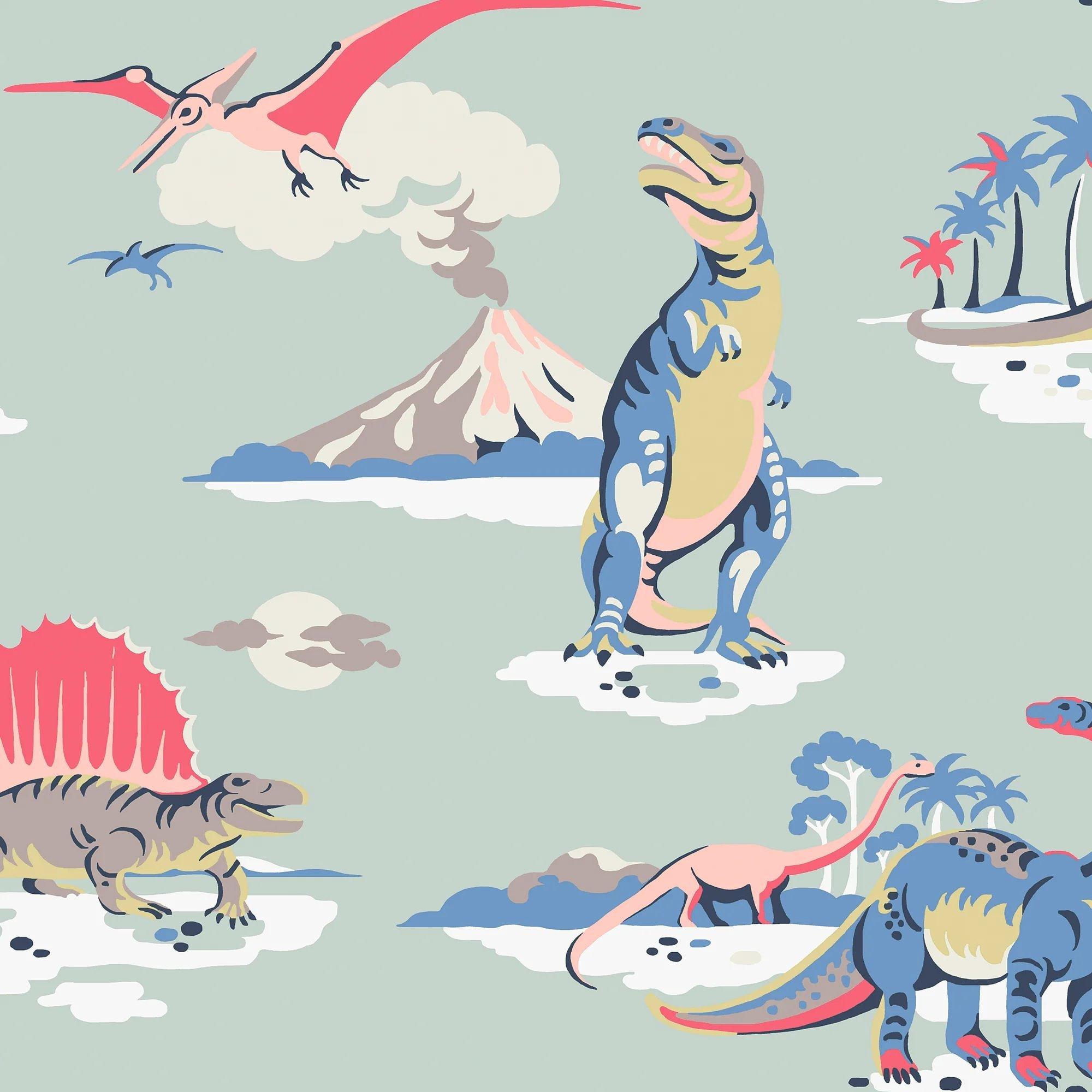 Cath Kidston Dinosaurs Duckegg Wallpaper