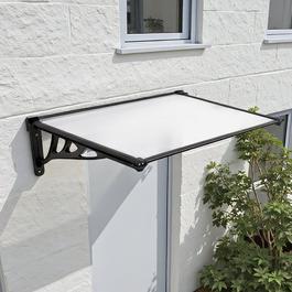 Breeins 120cm Window Awning Canopy Cover Black
