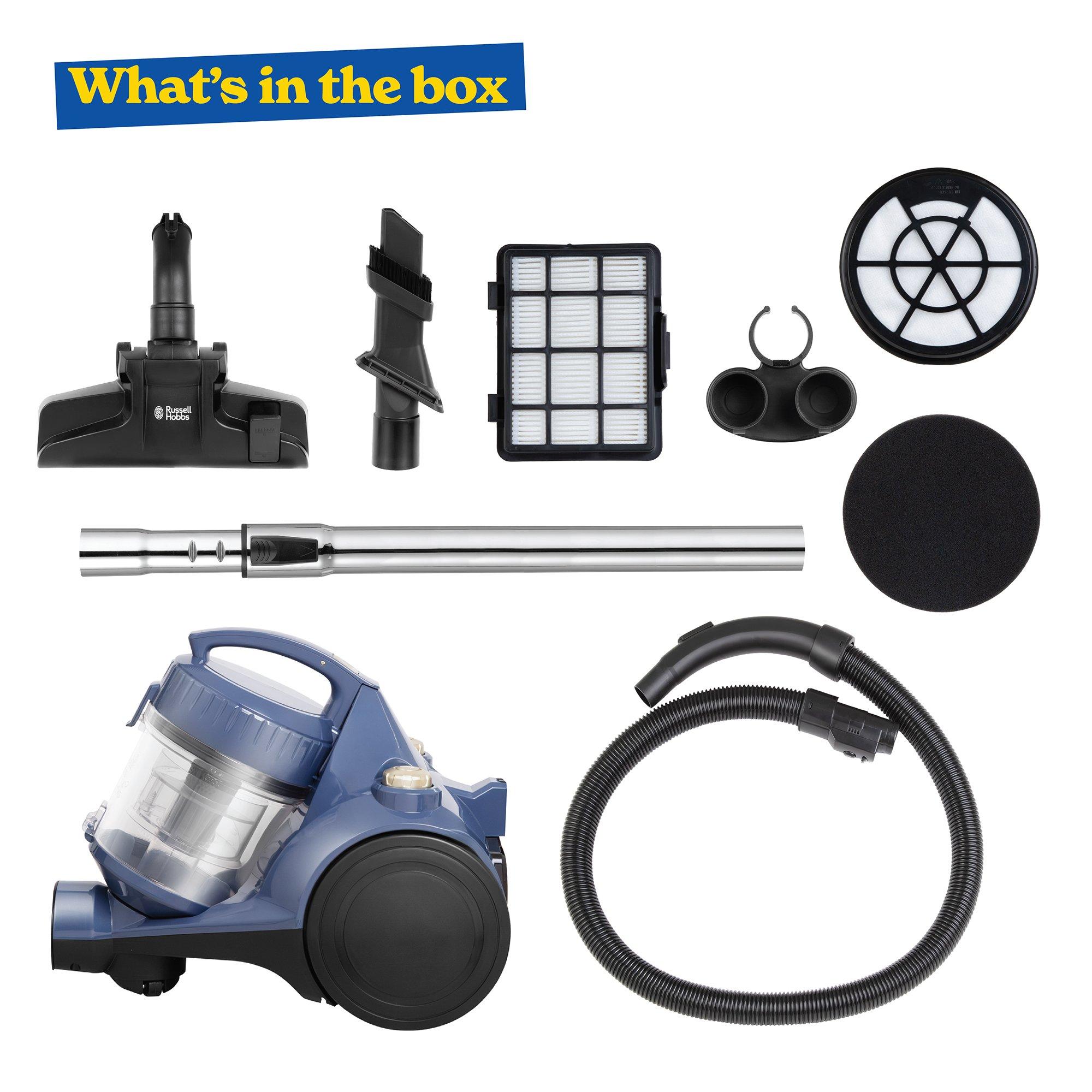 Blue And Gold - Russell Hobbs - RHCV1612BG Compact XS Cylinder Vacuum- Blue & Gold - 3