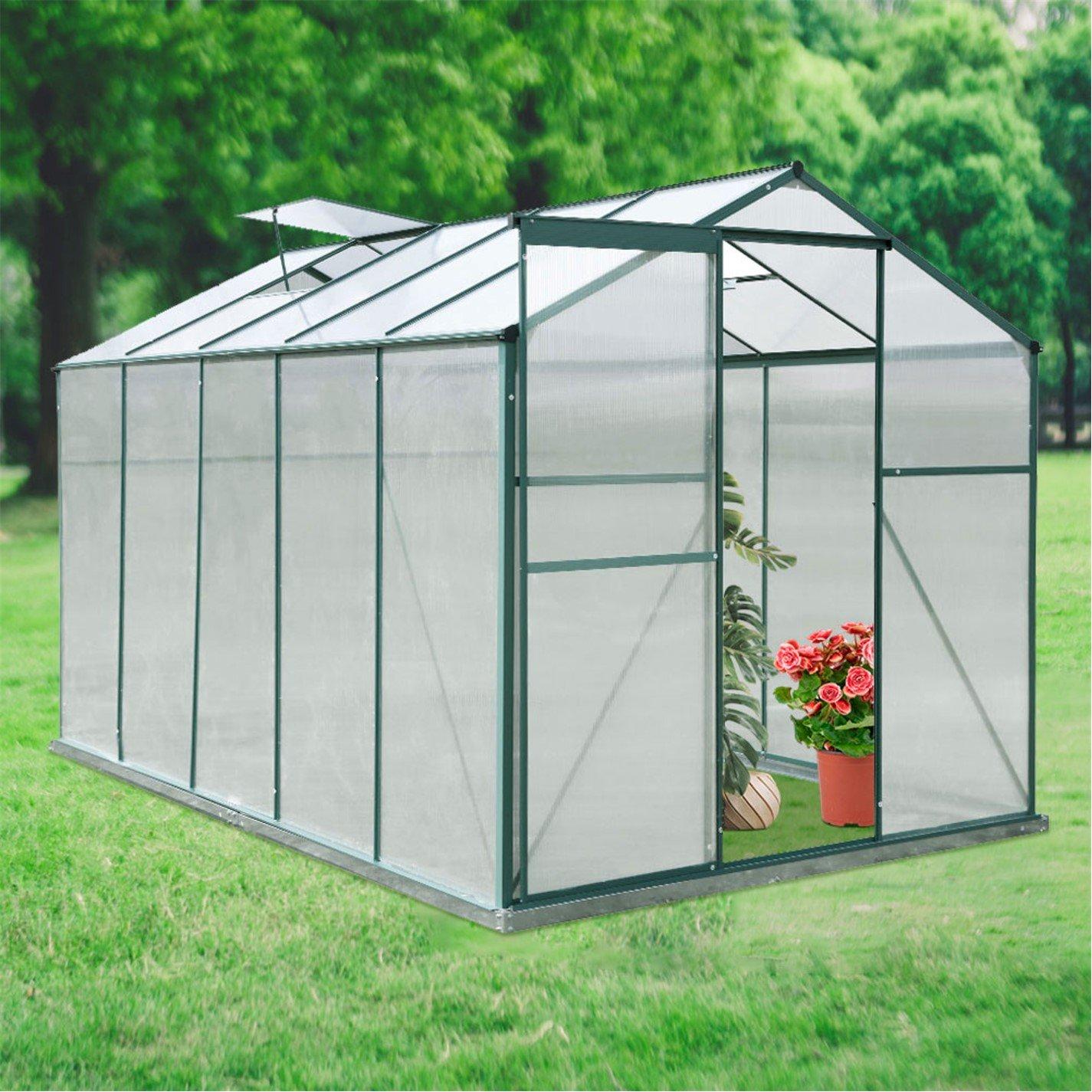 Green - Breeins - Outdoor 10x6Fts Garden Greenhouse with No Base - 6