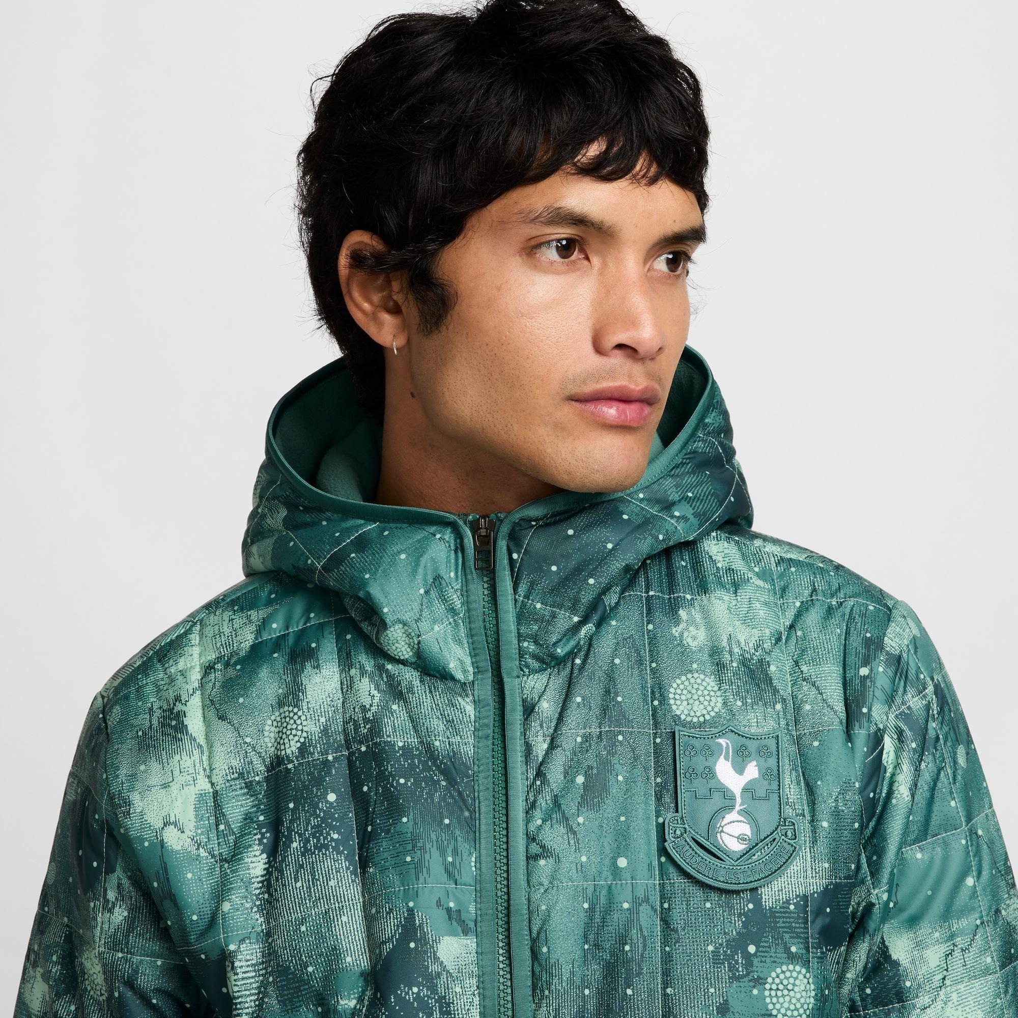 Enamel Green - Nike - Hotspur FC Fleece-Lined Hooded Jacket Mens - 3