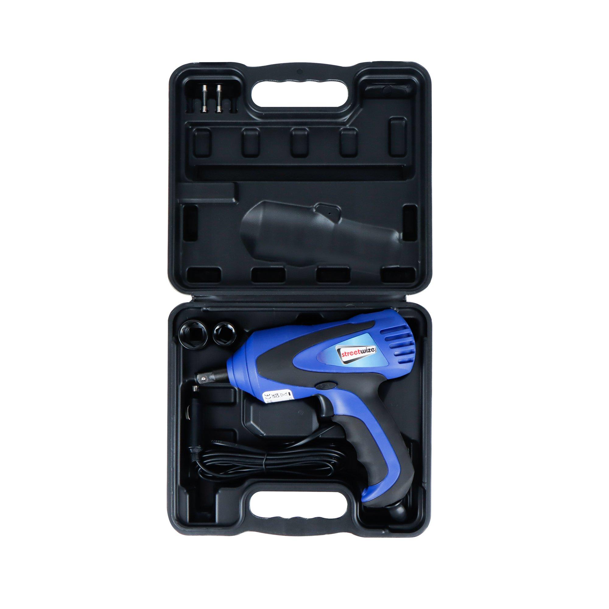 Blue - Streetwize - 12V Electric Impact Wrench With Build-In LED - 3