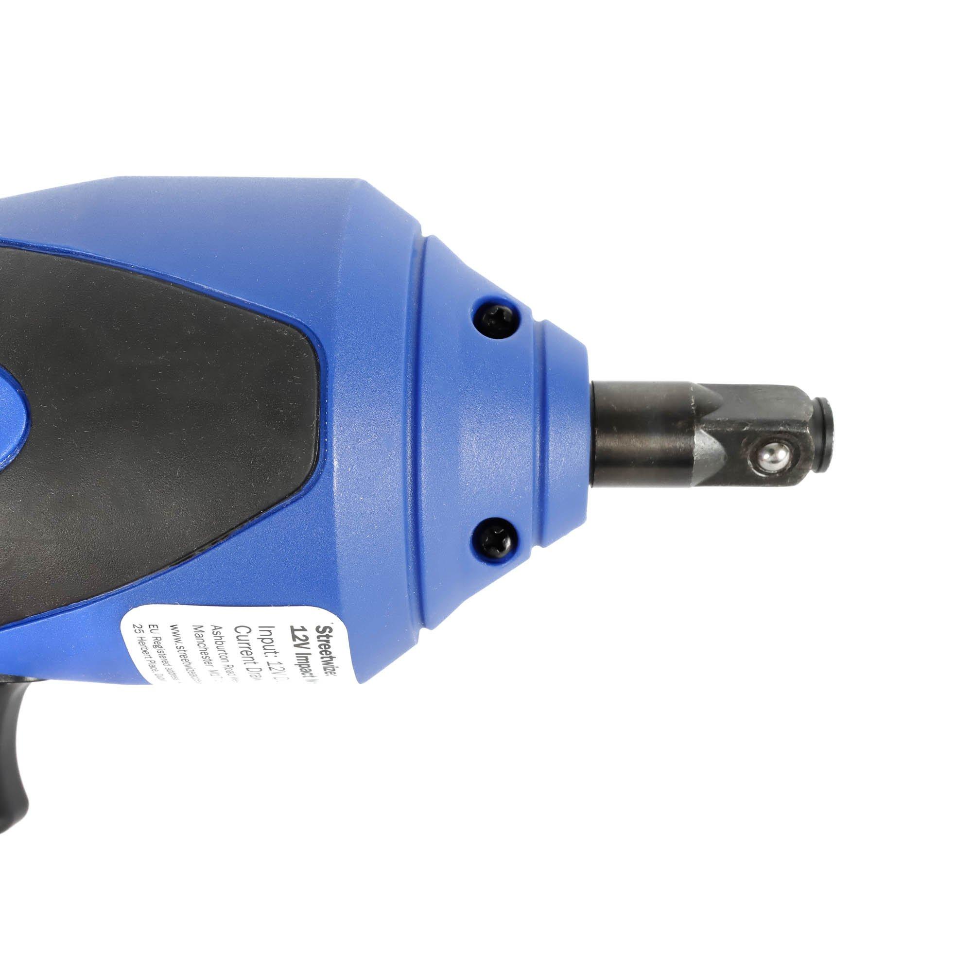 Blue - Streetwize - 12V Electric Impact Wrench With Build-In LED - 4