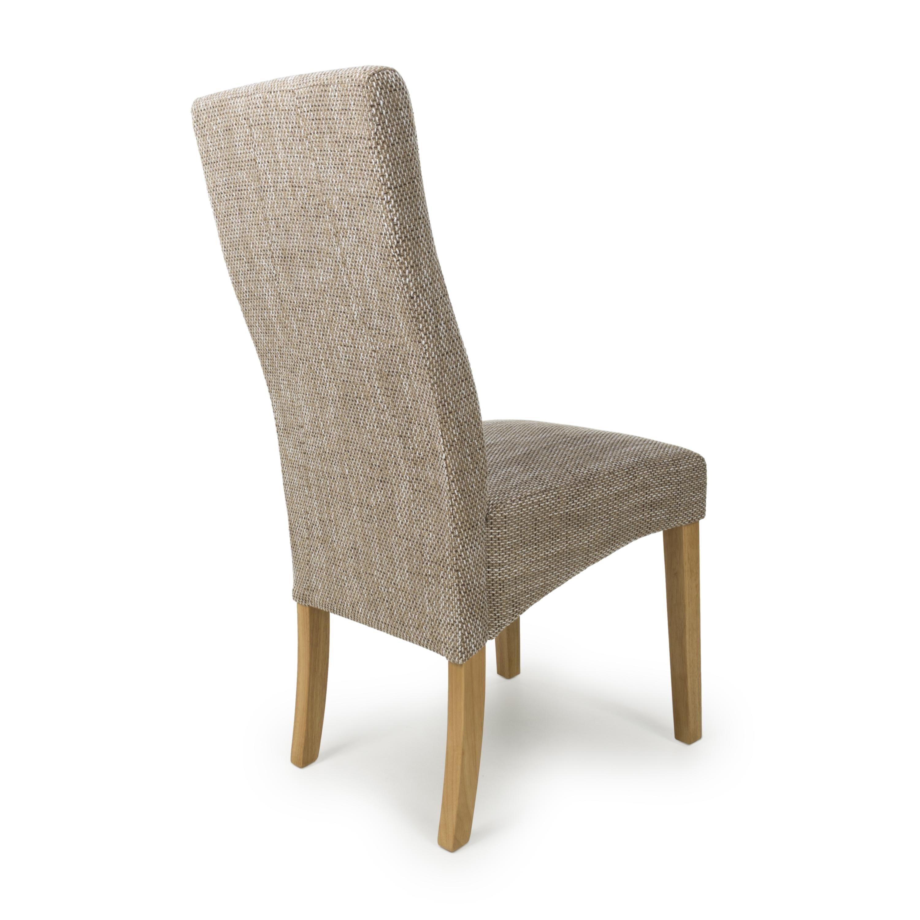 Tweed Oatmeal - Shankar - Set of 2 Burford Oatmeal Dining Chairs - 2
