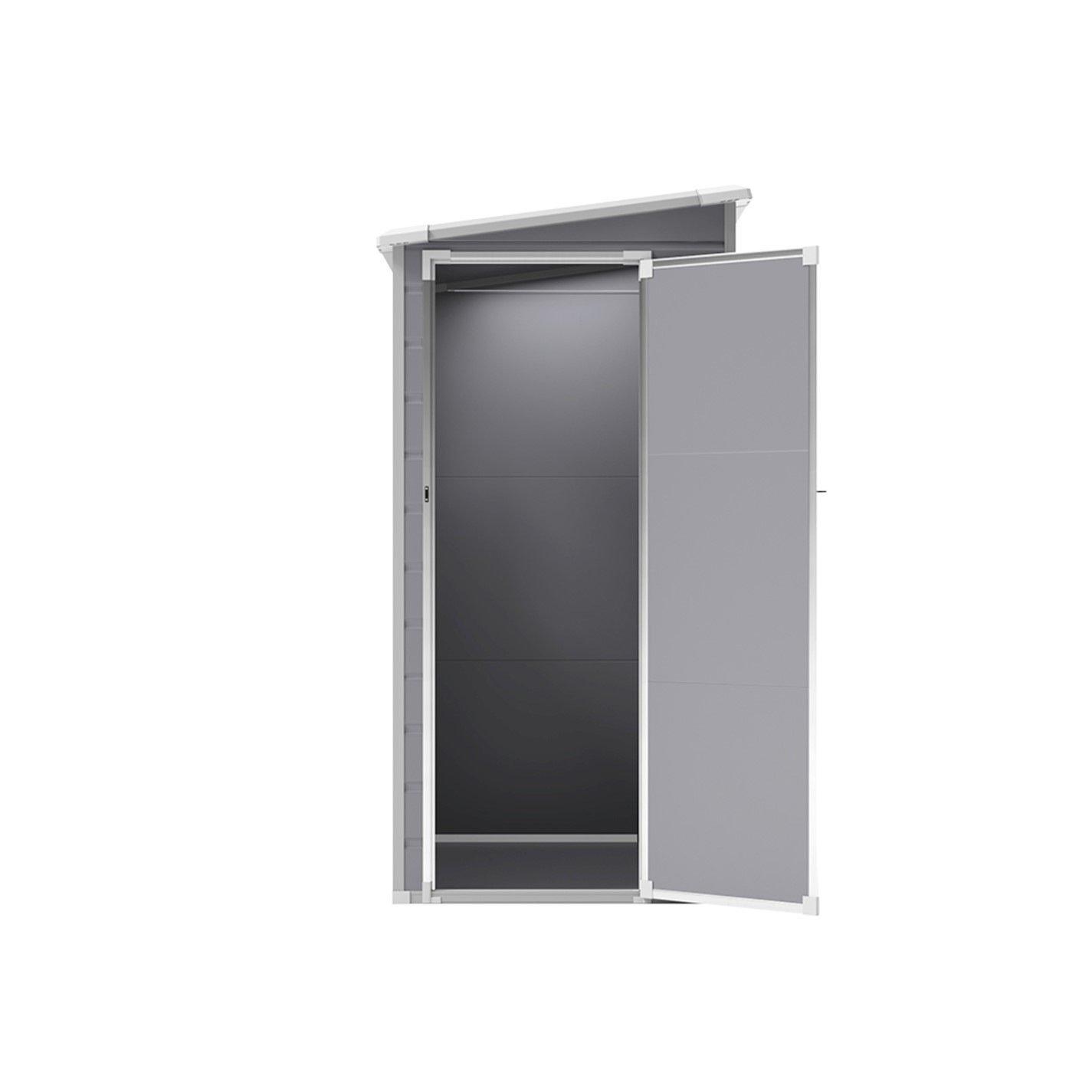 Grey - Breeins - Outdoor 5x4Fts Garden Plastic Storage Shed Grey - 4