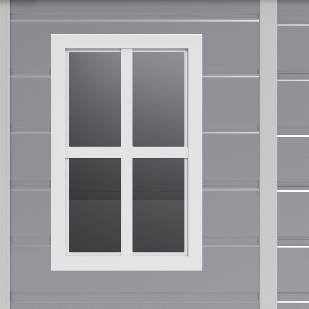 Grey - Breeins - Outdoor 5x4Fts Garden Plastic Storage Shed Grey - 7
