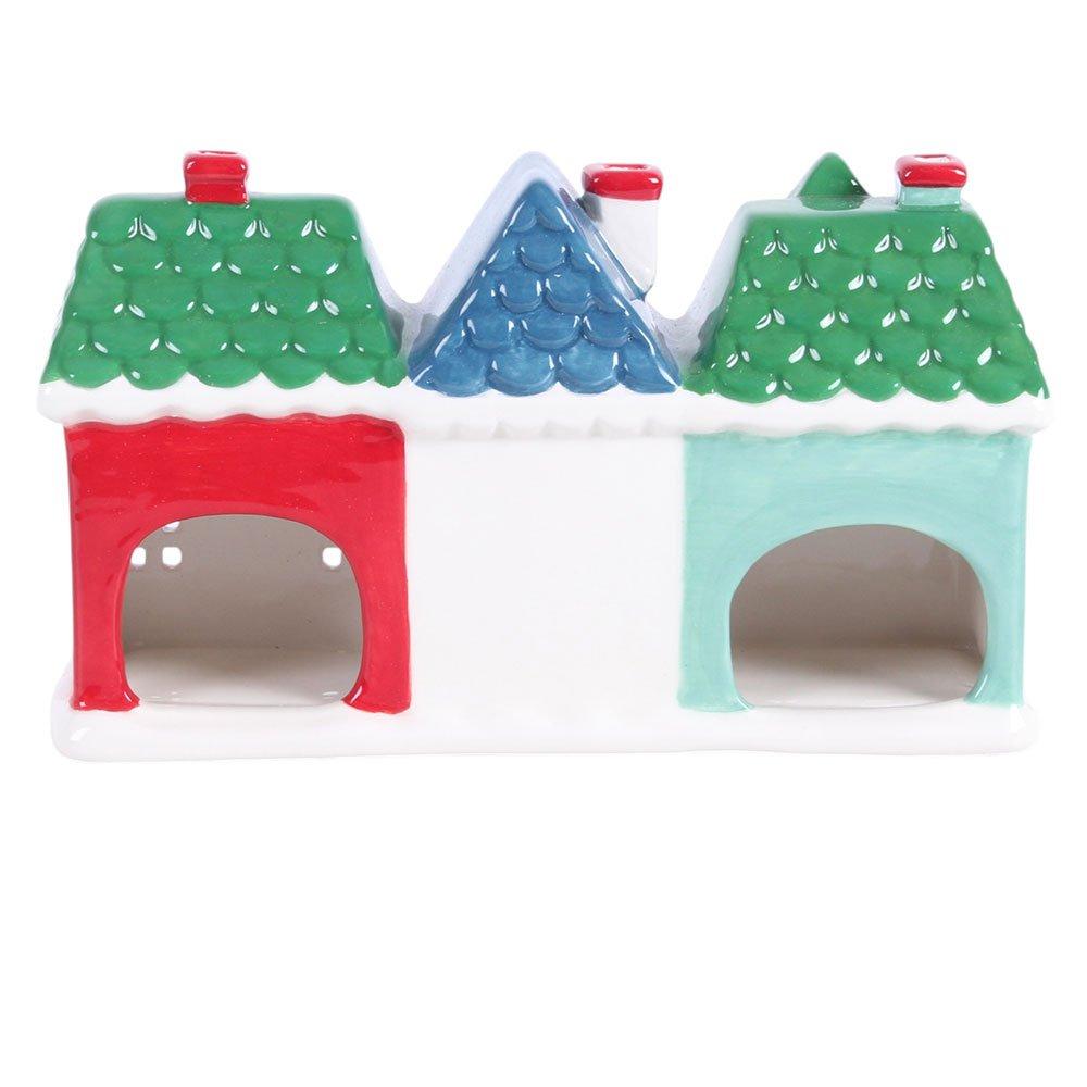 White - Something Different - Christmas Street Tealight and Incense Cone Holder - 4