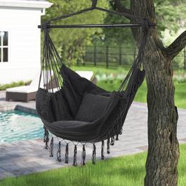 Breeins 100cm Garden Hanging Hammock Chair Dark Grey