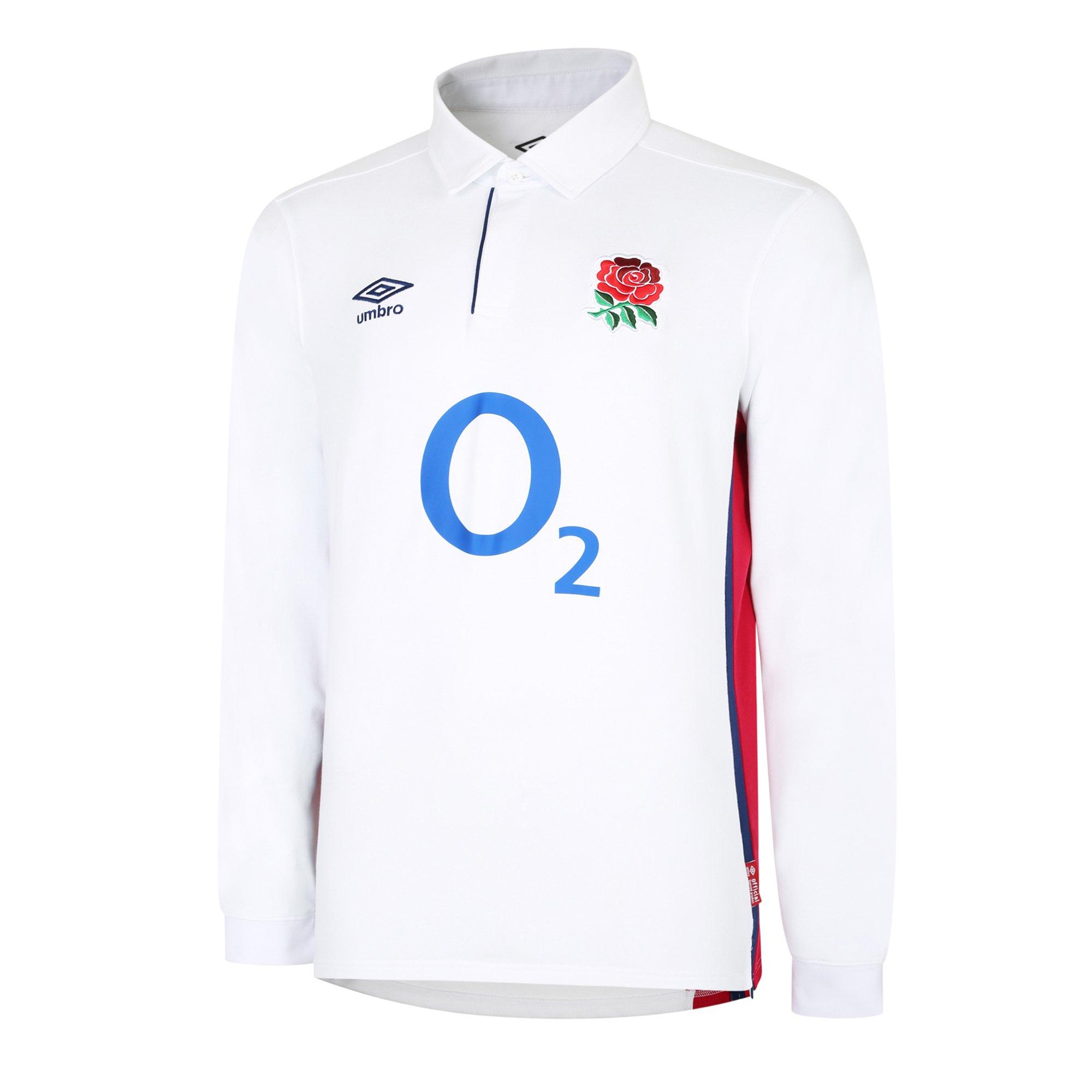 Hvid/Rød - Umbro - England Long Sleeve Classic Rugby Shirt 2021 - 1