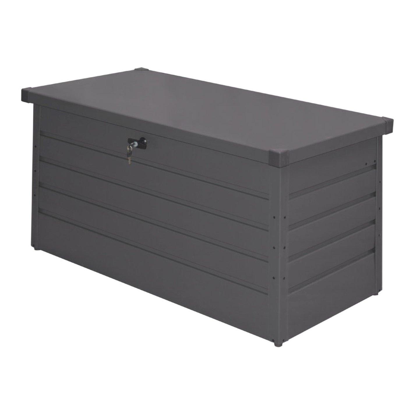 Grey - Breeins - 350L Metal Outdoor Storage Box, Grey - 2