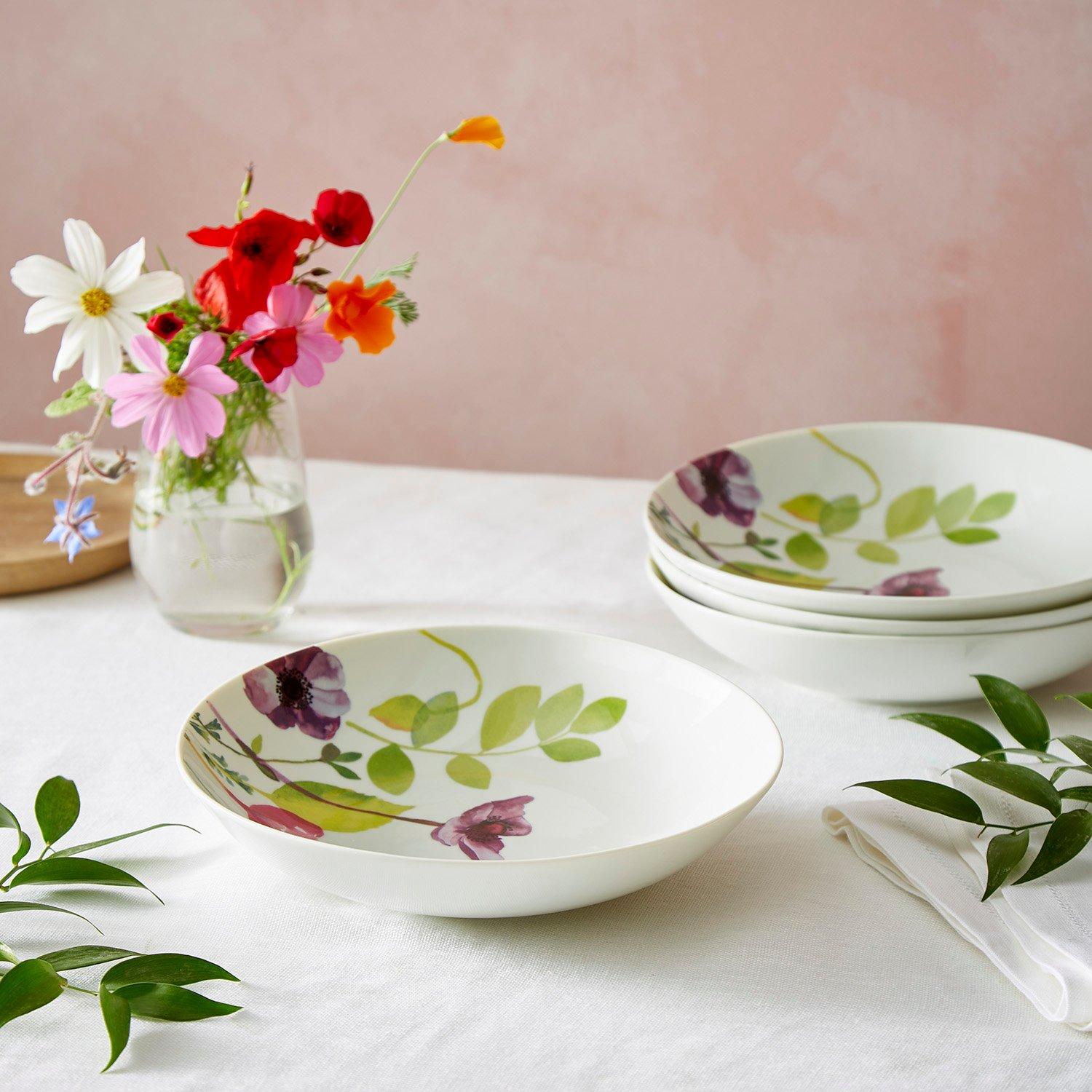 Multi - Portmeirion Water Garden - Water Garden Set of 4 Pasta Bowls - 5