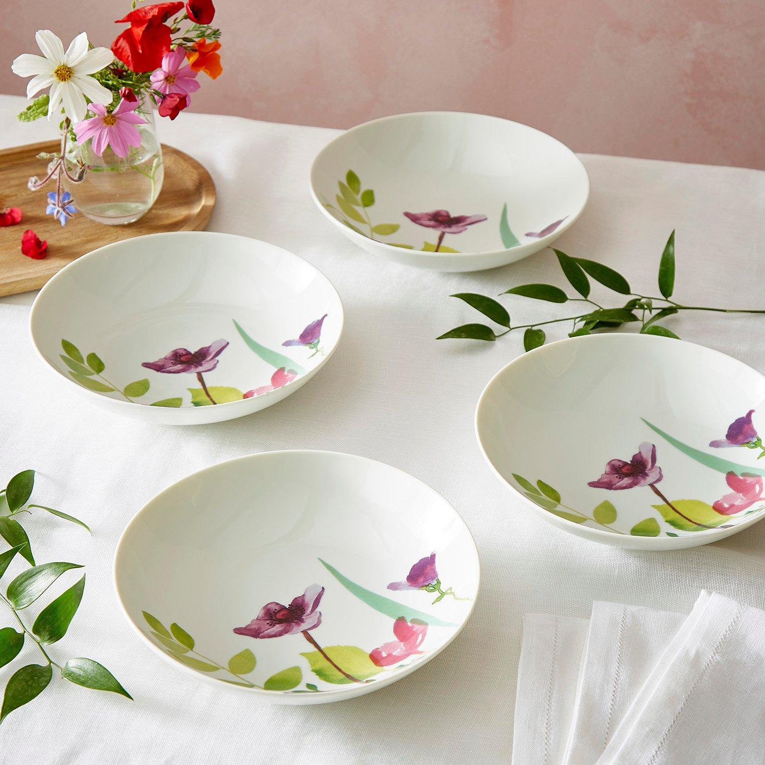 Multi - Portmeirion Water Garden - Water Garden Set of 4 Pasta Bowls - 6
