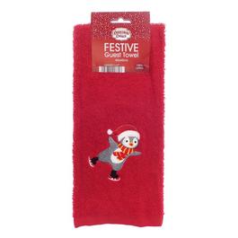 Country Club Christmas Design Guest Towel 100% Cotton
