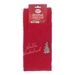 Country Club Christmas Design Guest Towel 100% Cotton
