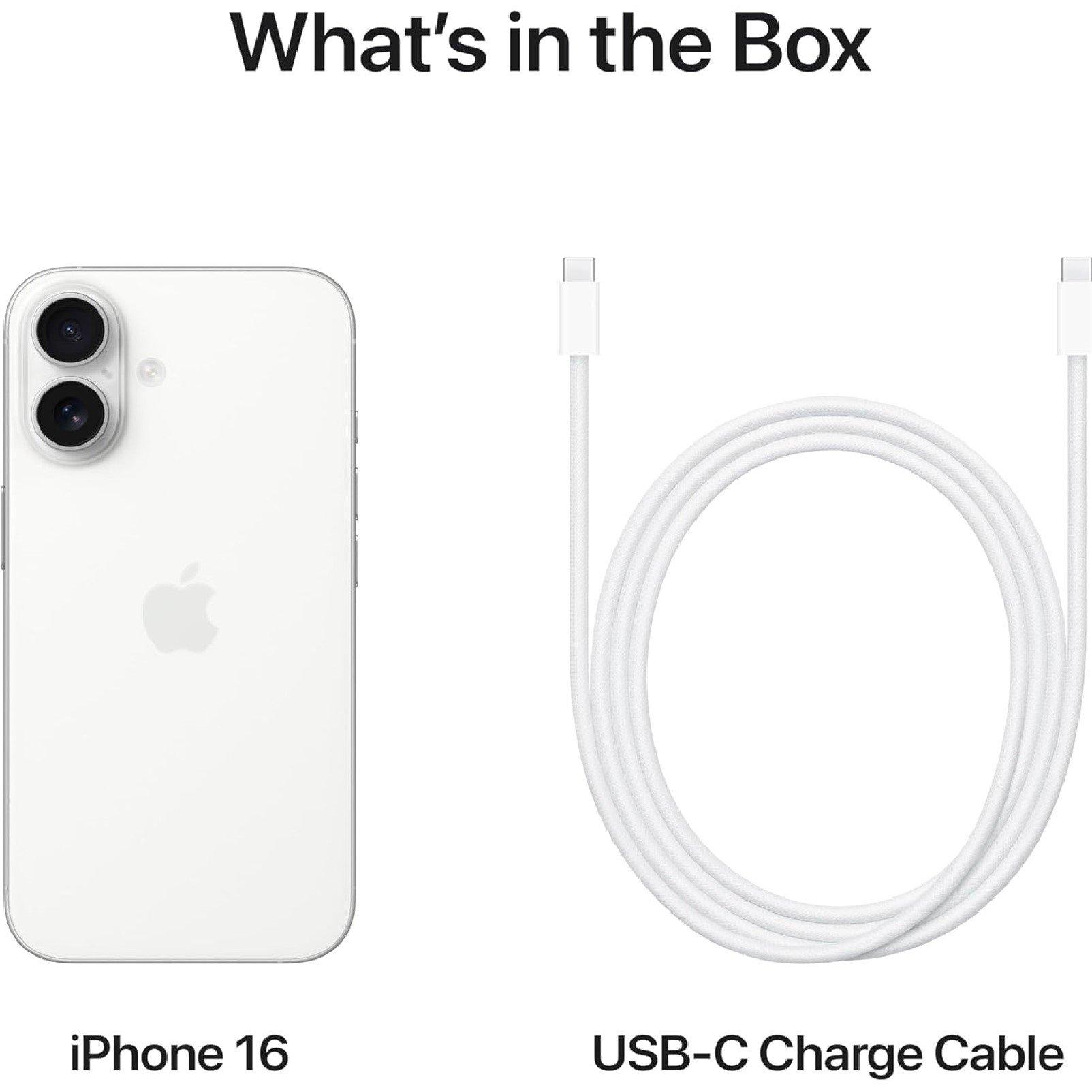 White - Apple - APPLE iPhone 16 Bundle - 6