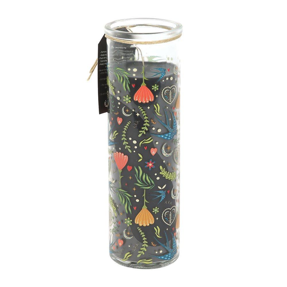 Black - Something Different - Midnight Bloom Print French Tulip Tube Candle - 2
