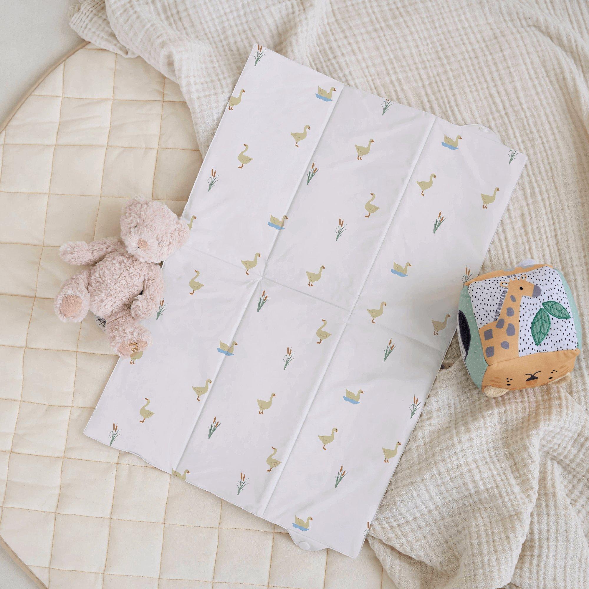 Multi - Clair De Lune - Duckling Wedge and Travel Changing Mat Bundle - 2
