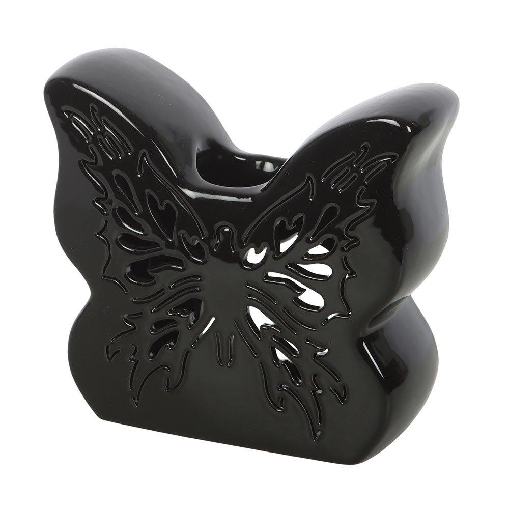 Black - Something Different - Black Cut-Out Butterfly Oil Burner - 2