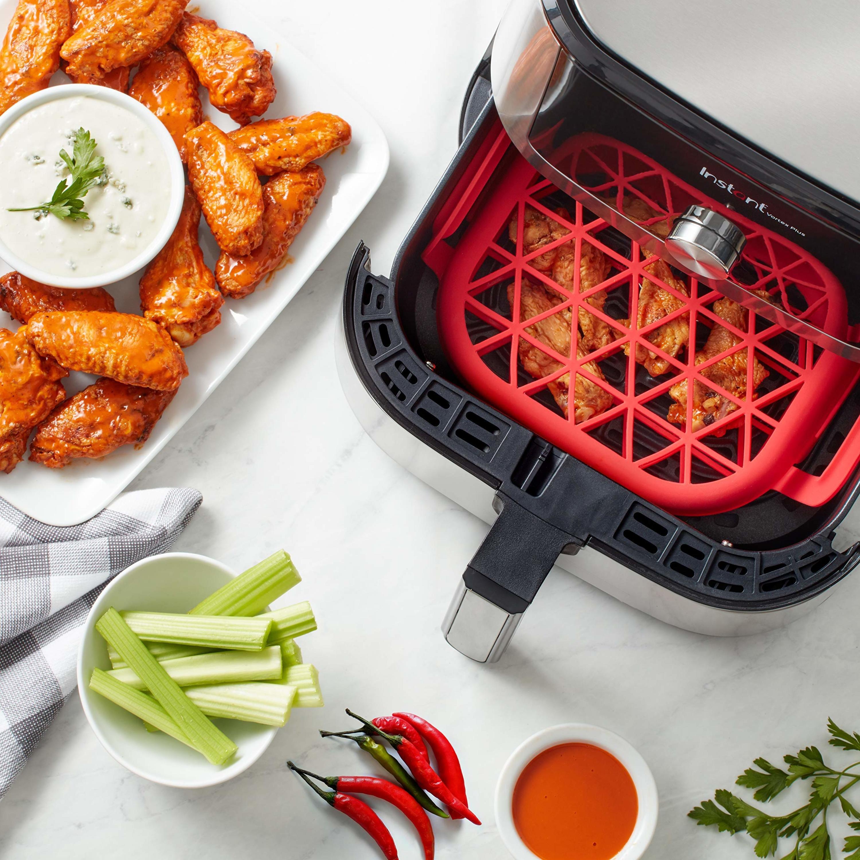 Red - Instant Pot - Air Fryer Silicone Grill Cage - 3