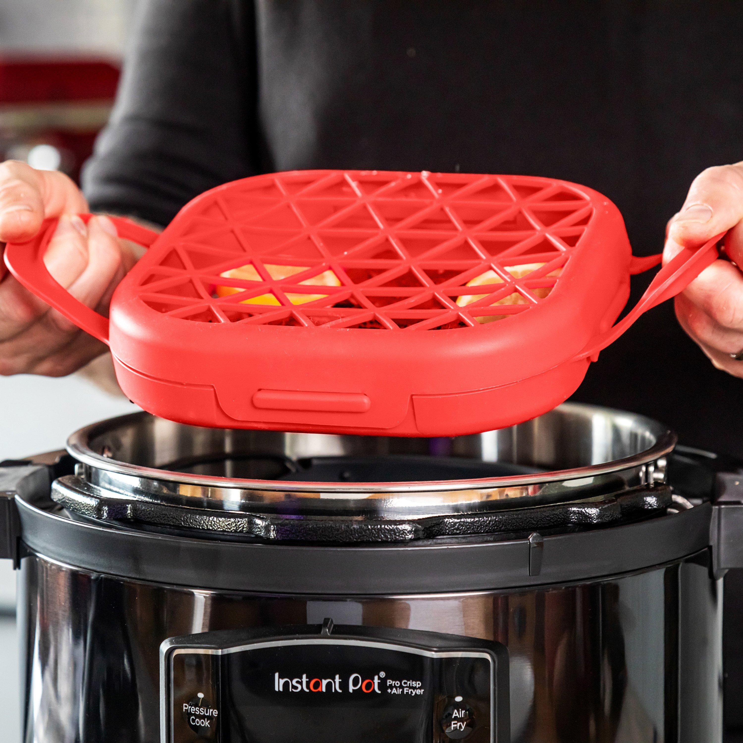 Red - Instant Pot - Air Fryer Silicone Grill Cage - 4