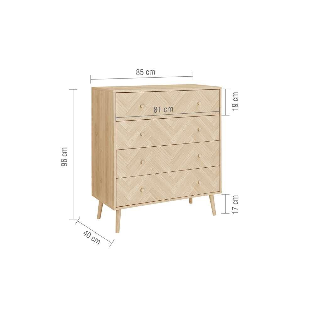 Nude - Birlea - Herringford 4 Drawer Chest - 10