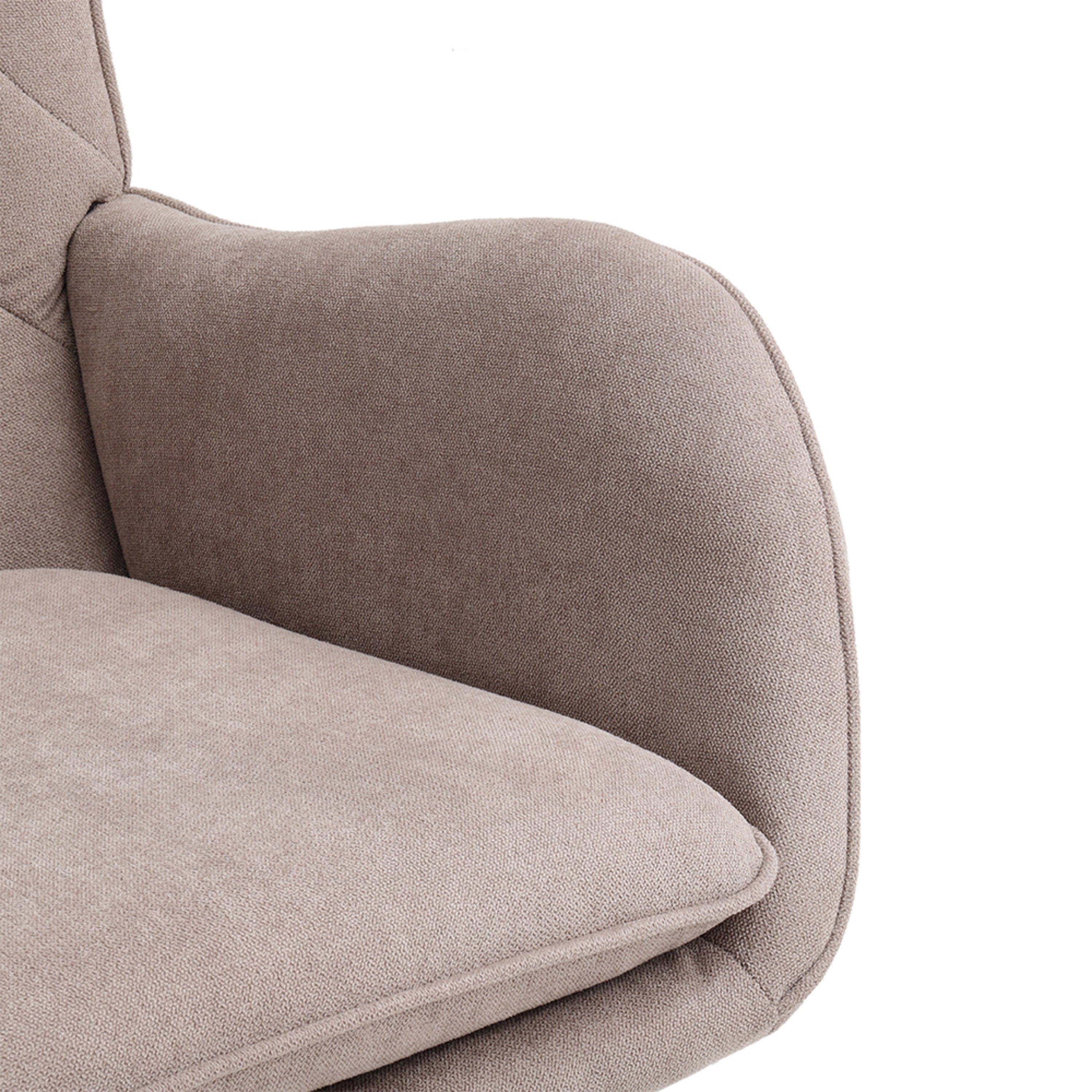 Grey - Kabinet UK - Modern Upholstered Rocking Chair Light Grey - 9