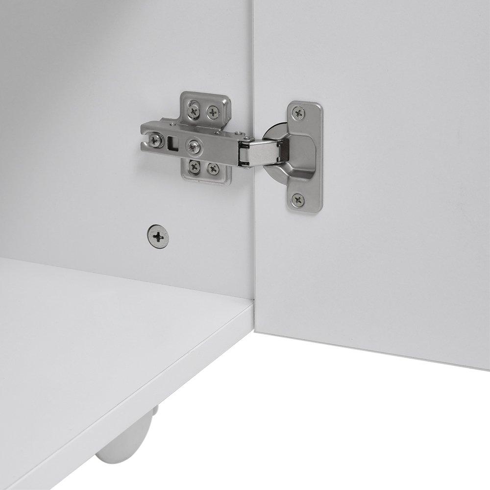 White - SHEONLY - Rolling Manicure Salon Table with Storage - 8