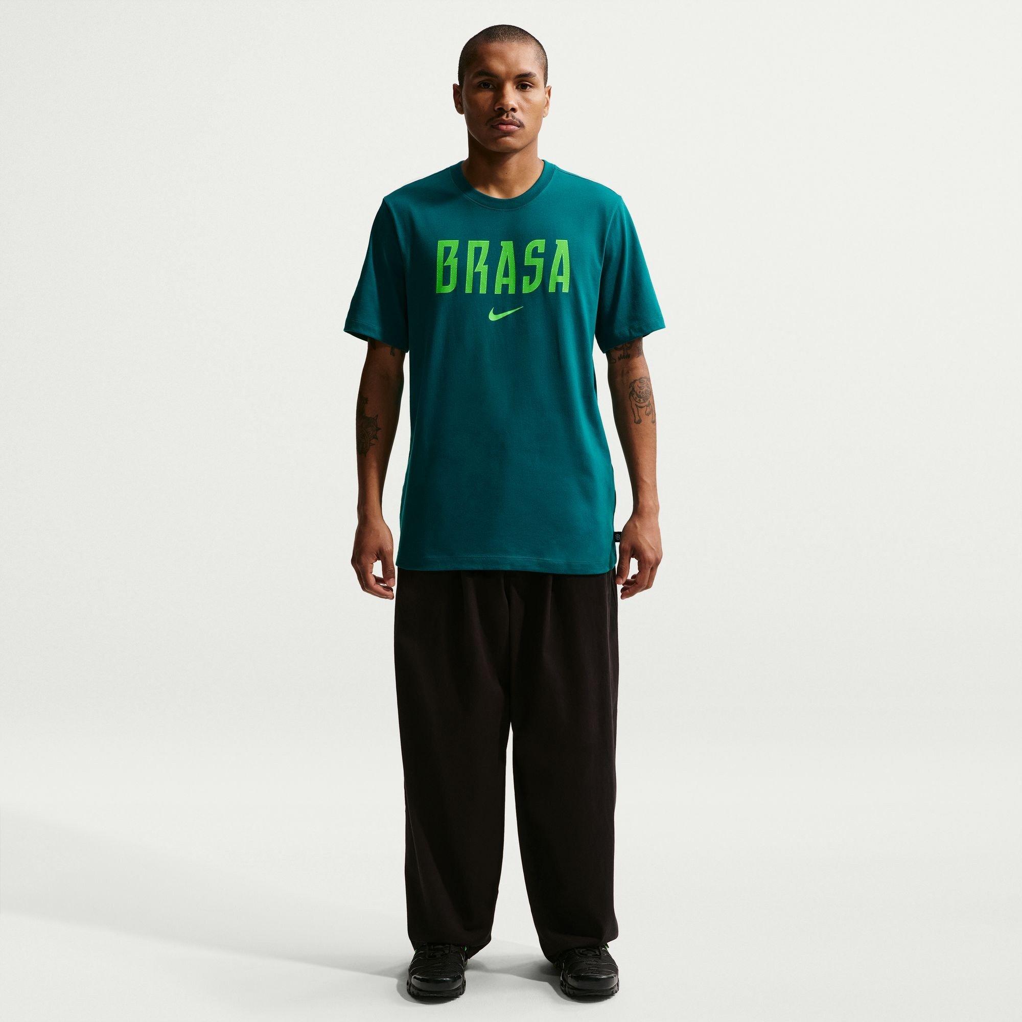 Azul/Amarelo - Nike - Men's Brazil Short Sleeve T-Shirt - 5