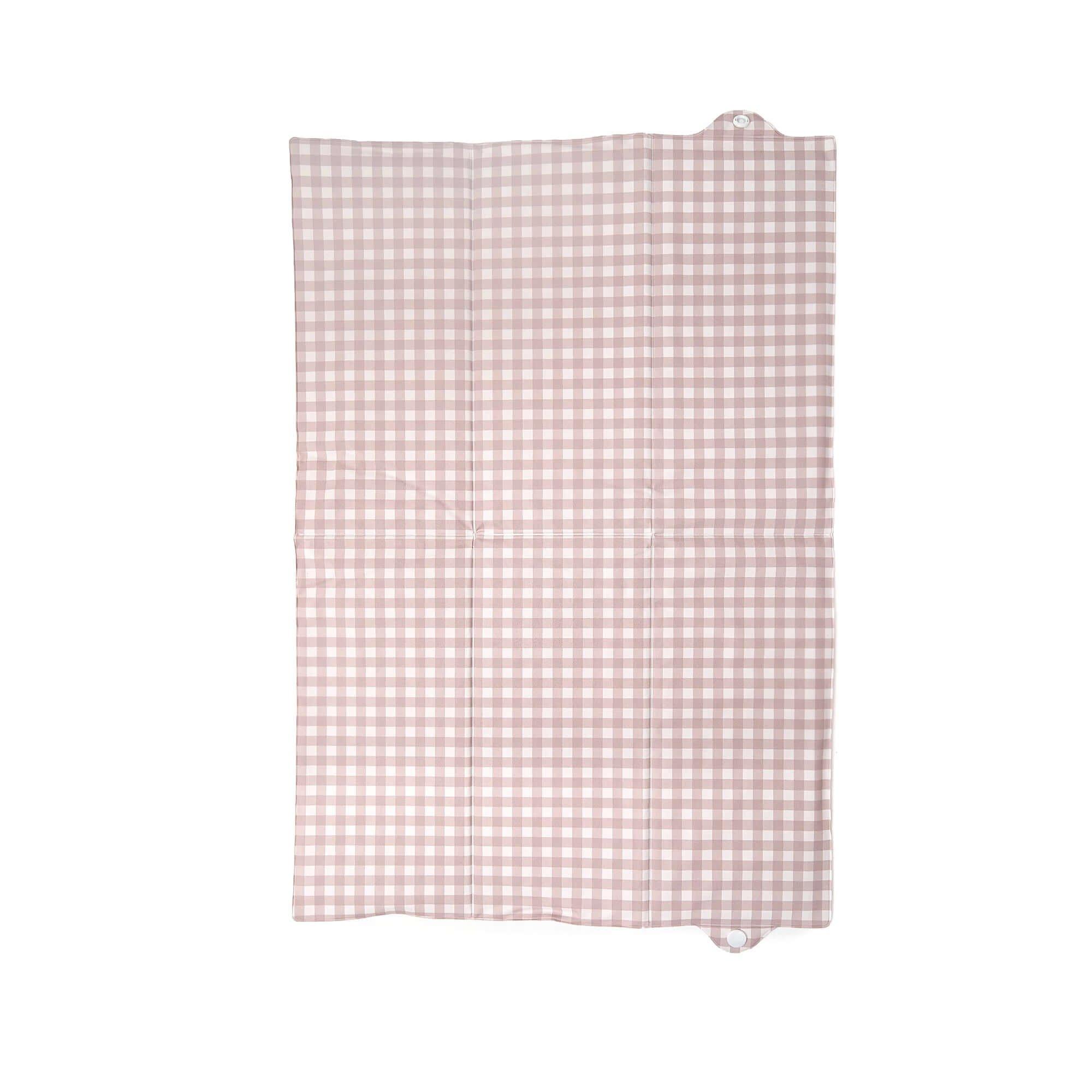 Purple - Clair De Lune - Gingham Wedge and Travel Changing Mat Bundle - 7