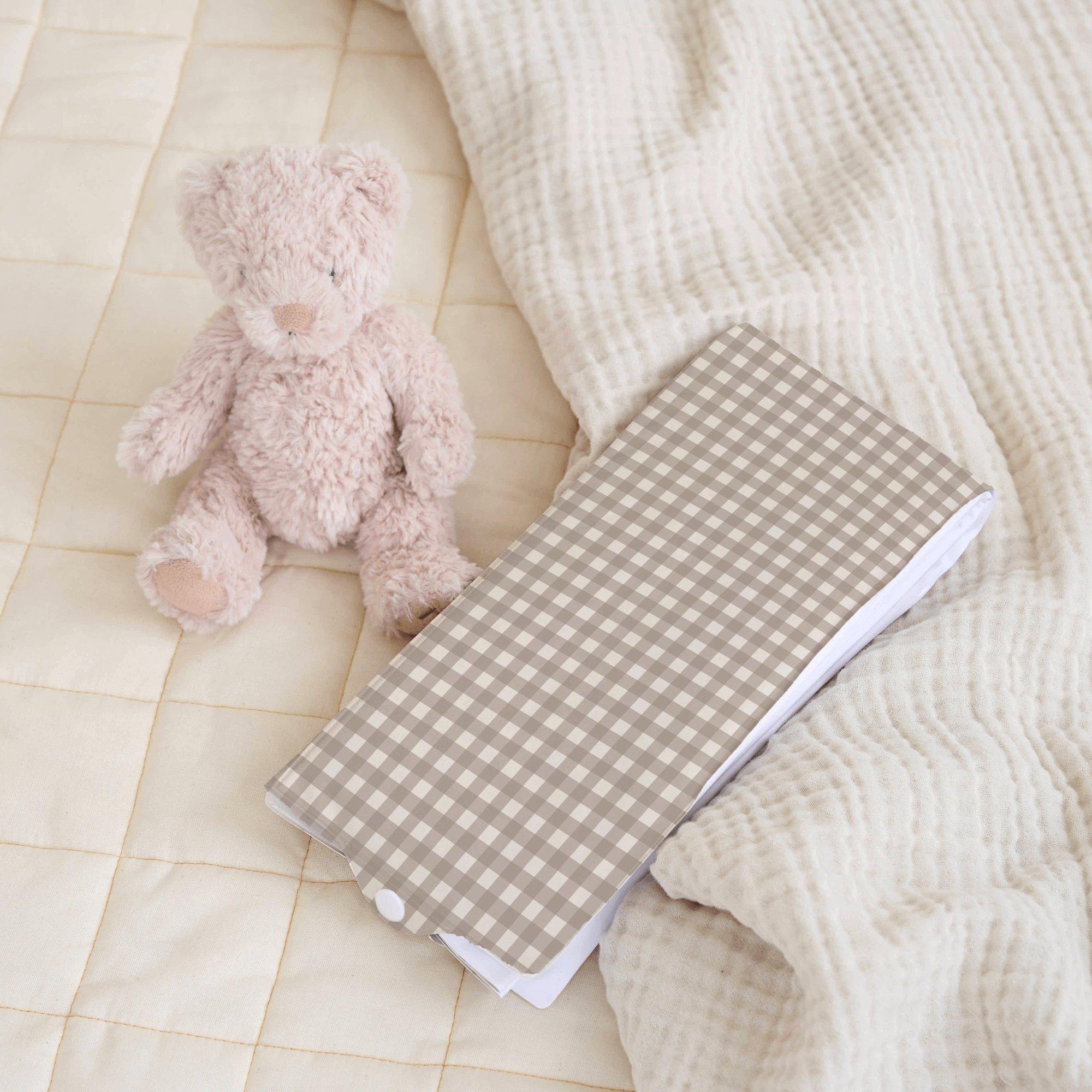 Purple - Clair De Lune - Gingham Wedge and Travel Changing Mat Bundle - 8