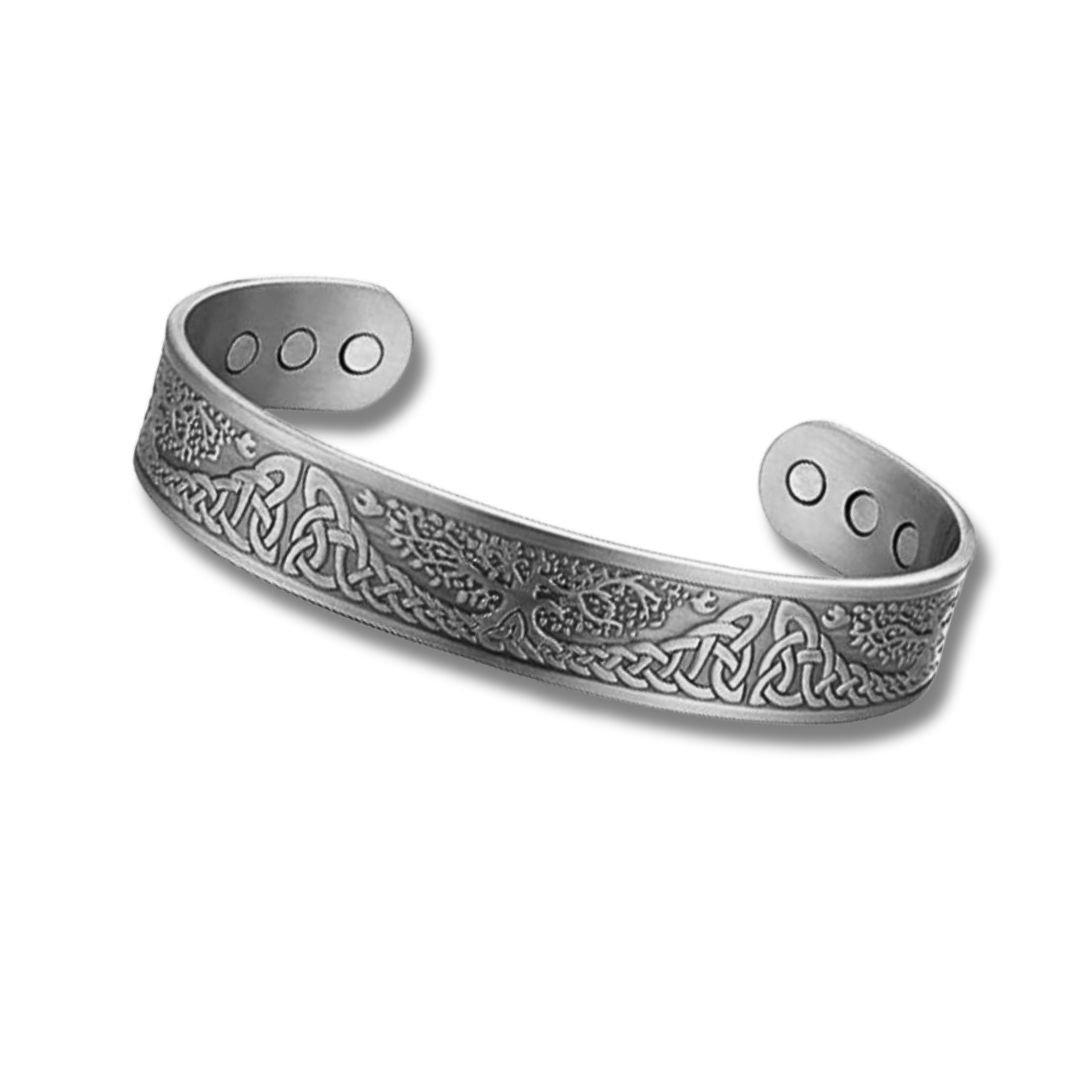 Silver - Aye Do Gifts - Mens Silver Family Tree Cuff Bangle - 1
