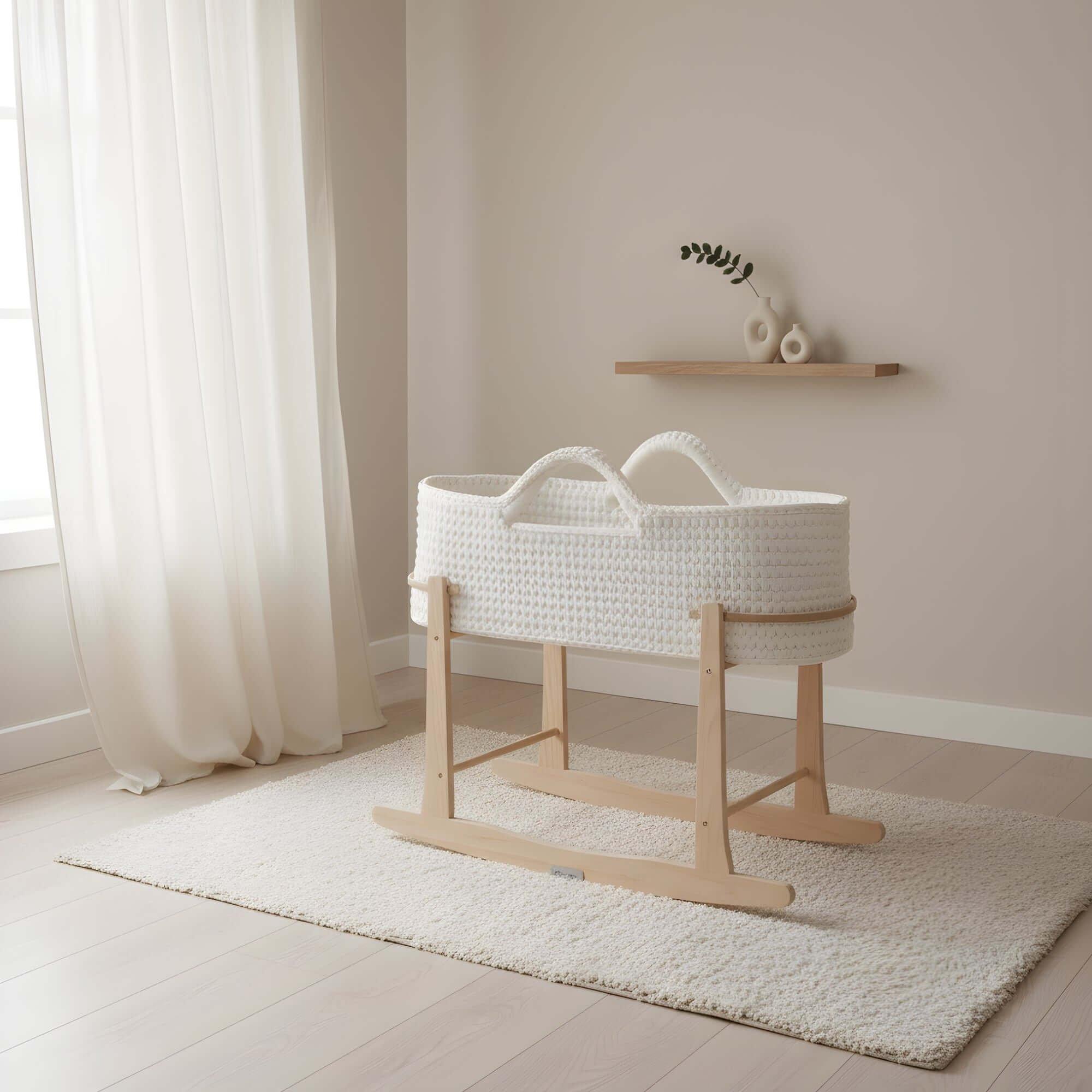 Clair De Lune Clair de Lune Crochet Moses Basket With Stand