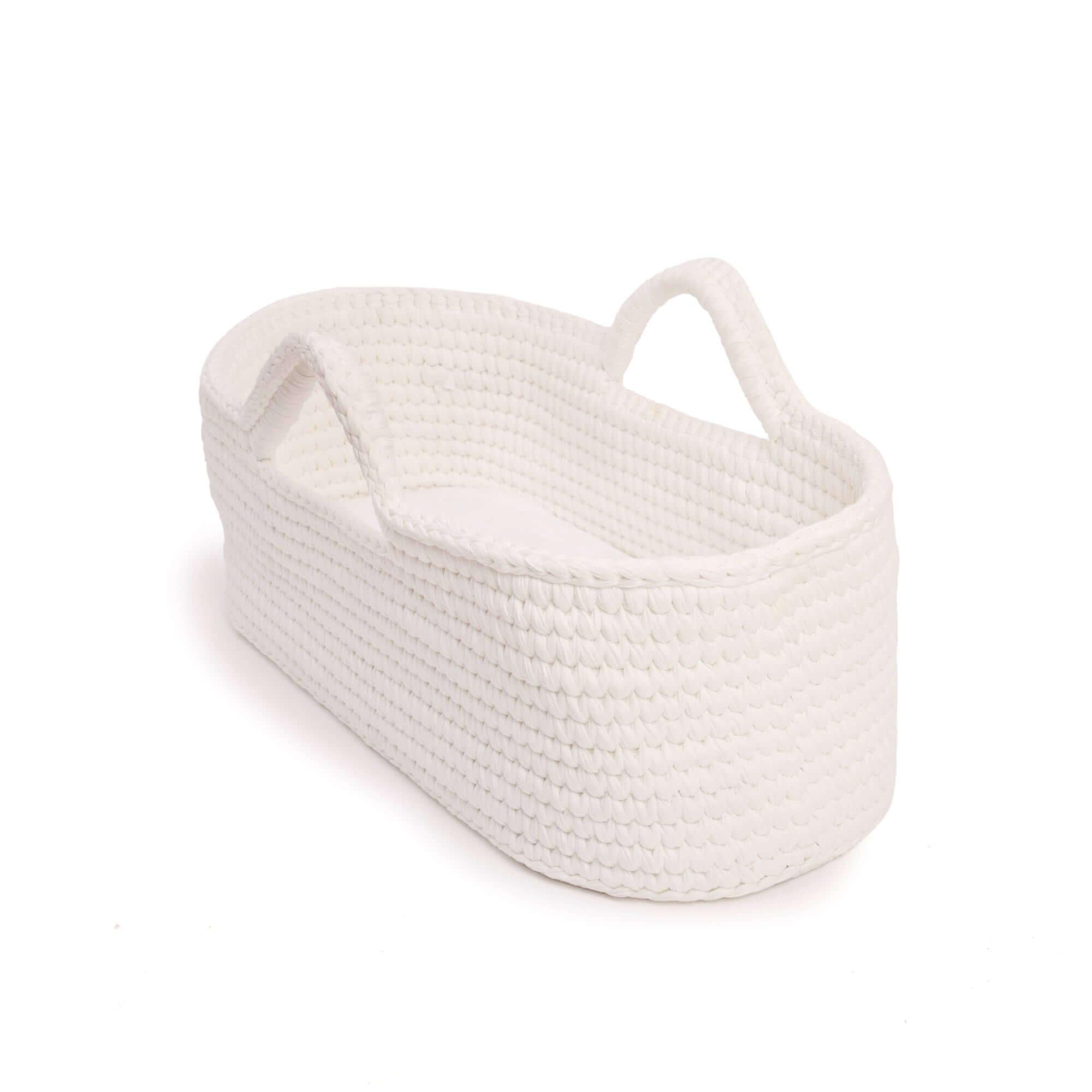 White - Clair De Lune - Clair de Lune Crochet Moses Basket With Stand - 3