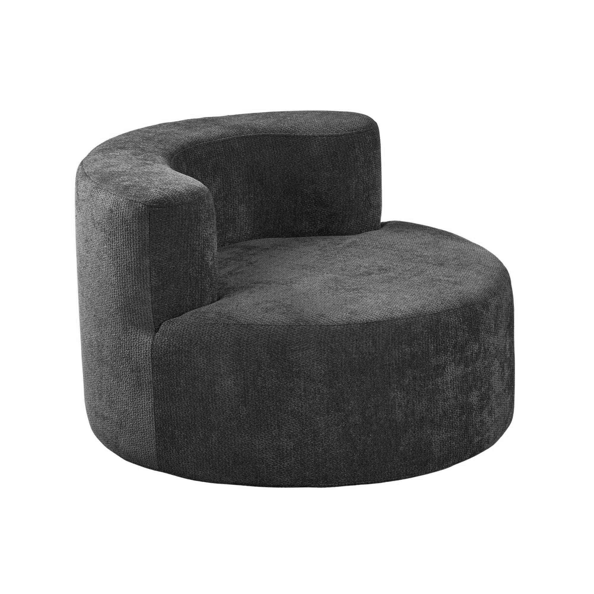 Grey - Urban Meuble - Adult Velour Lazy Sofa Chair Comfy Lounge Seat - 10