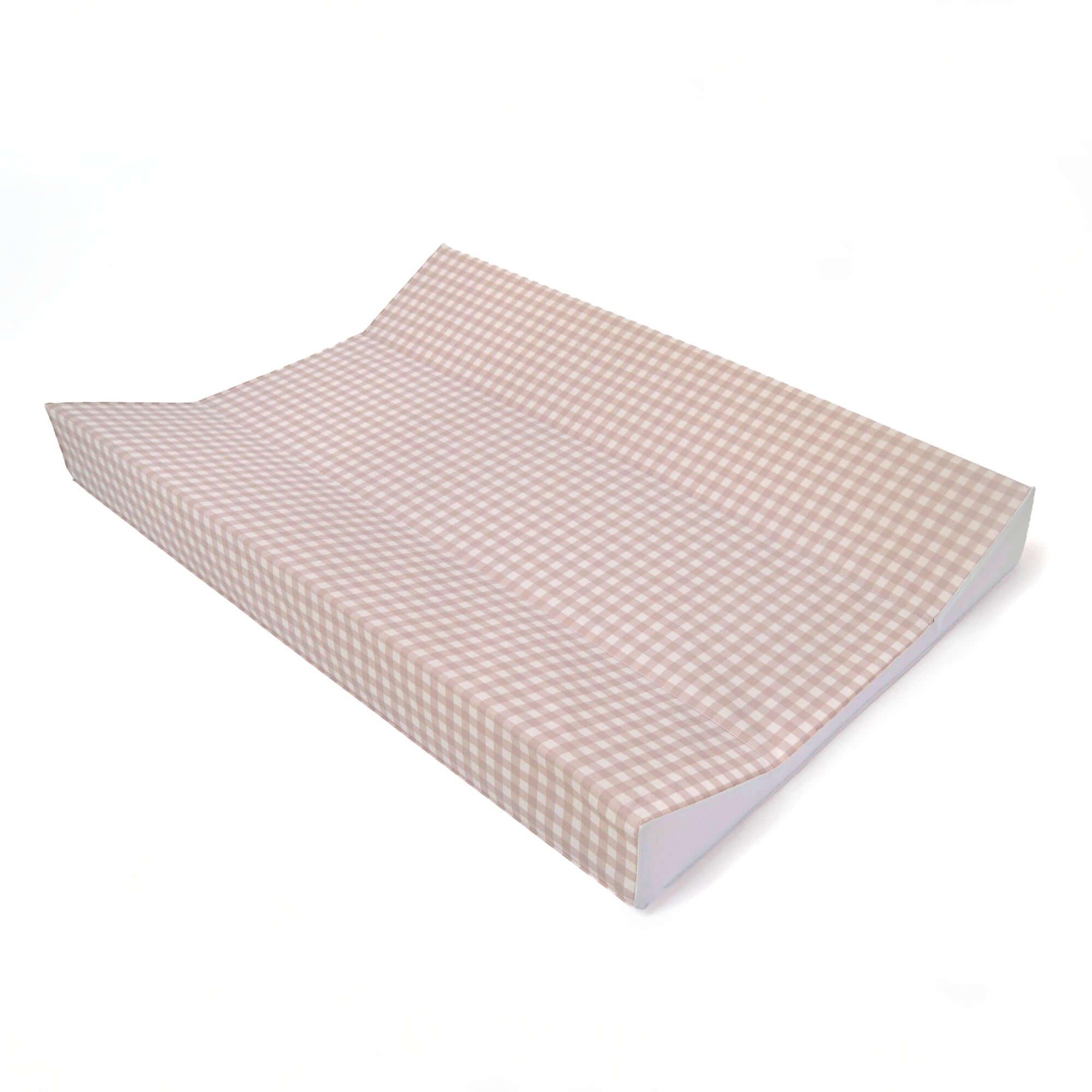 Purple - Clair De Lune - Gingham Anti-Roll Wedge Baby Changing Mat - 2