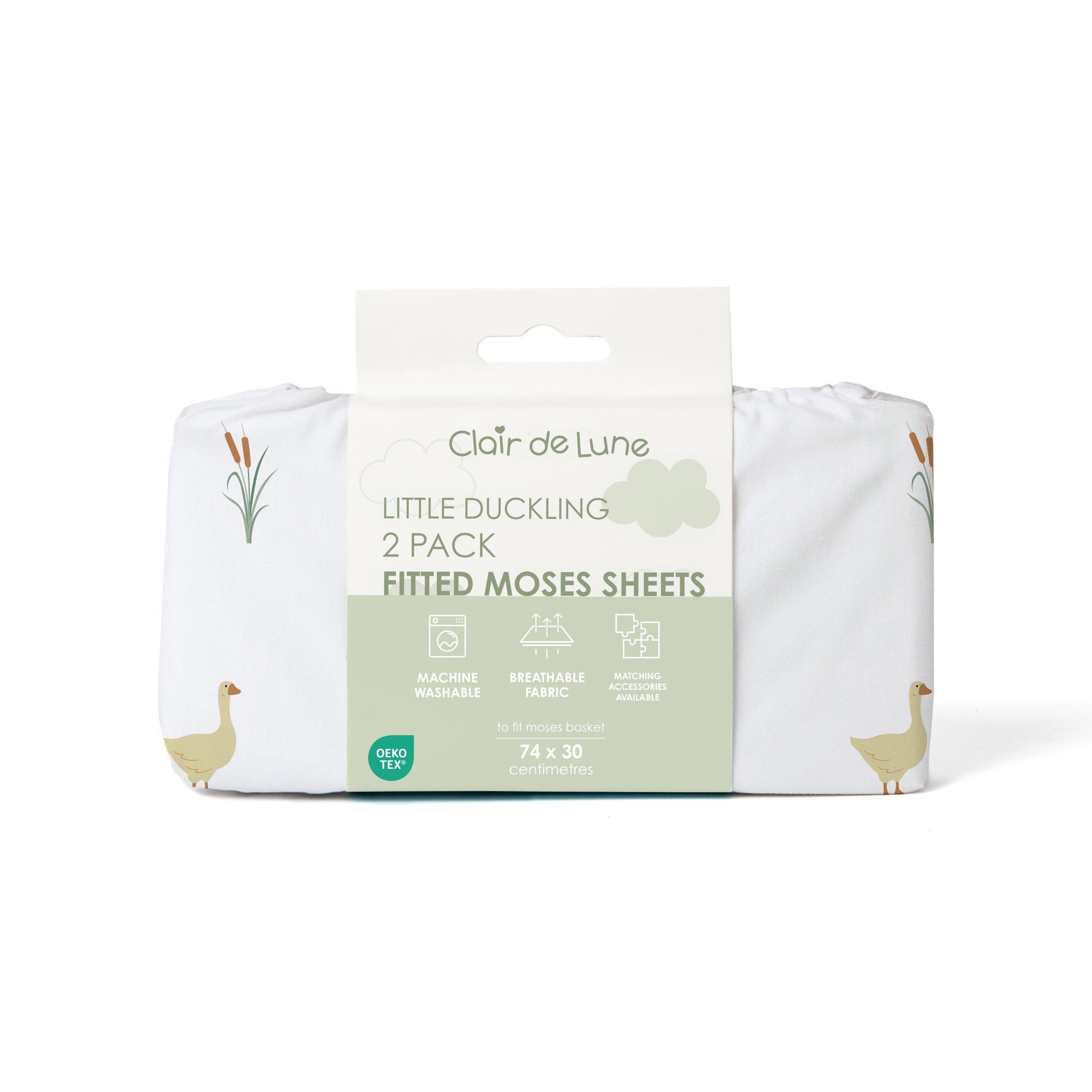 Multi - Clair De Lune - Little Duckling Moses Basket Sheets - 2