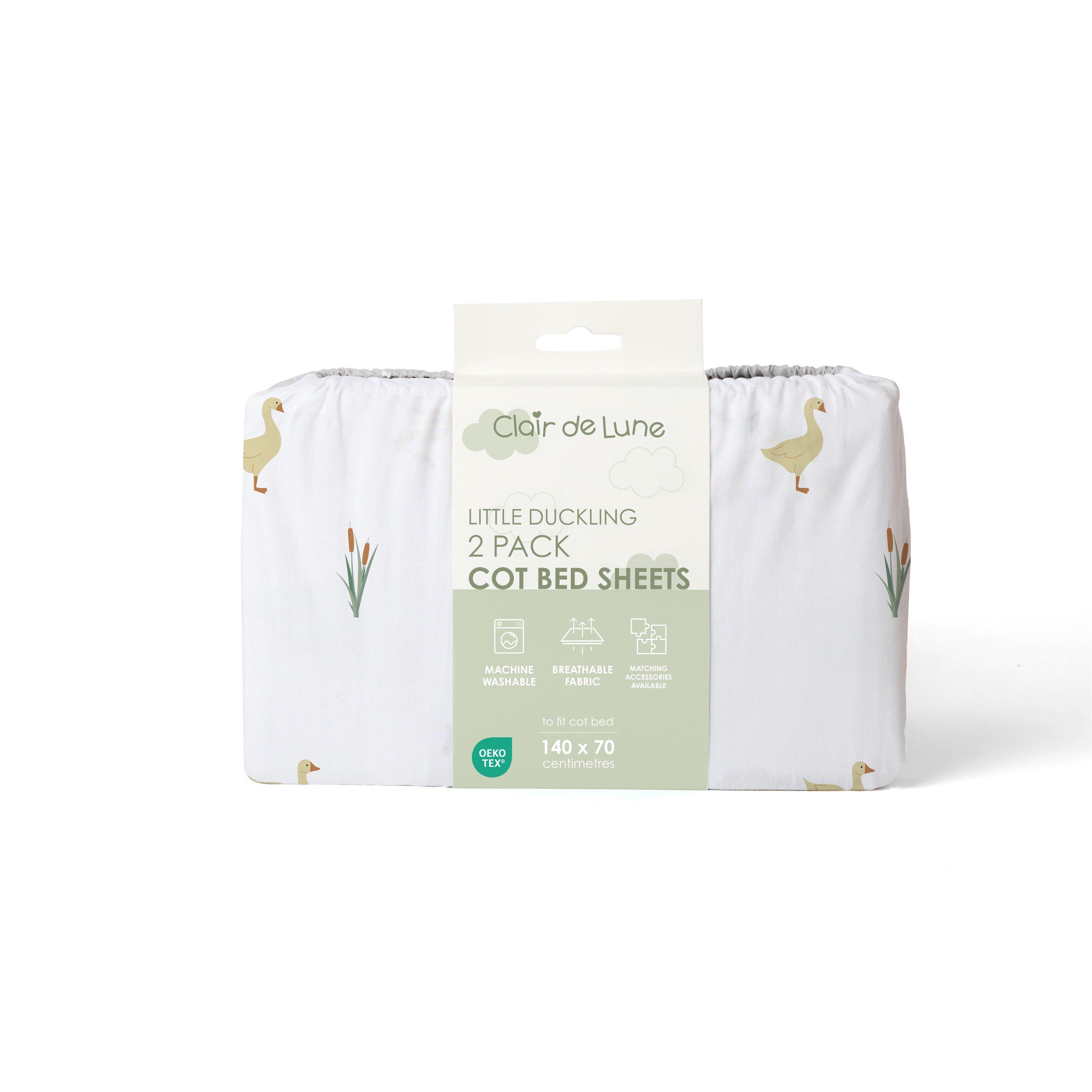 Multi - Clair De Lune - Little Duckling Cot Bed Sheets - 2